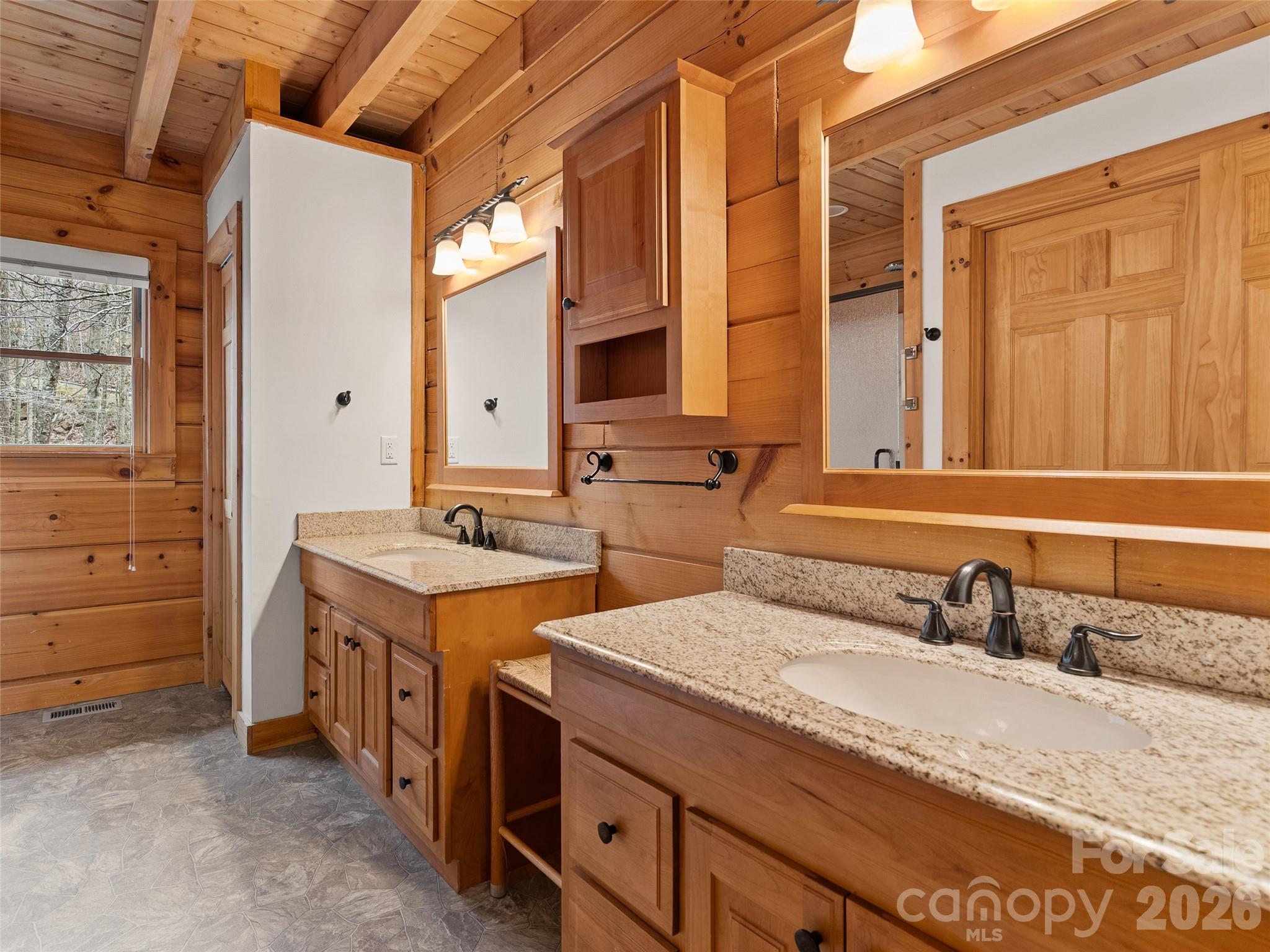 Dual vanities and a linen closet - 133 Smokemont Drive, Arden