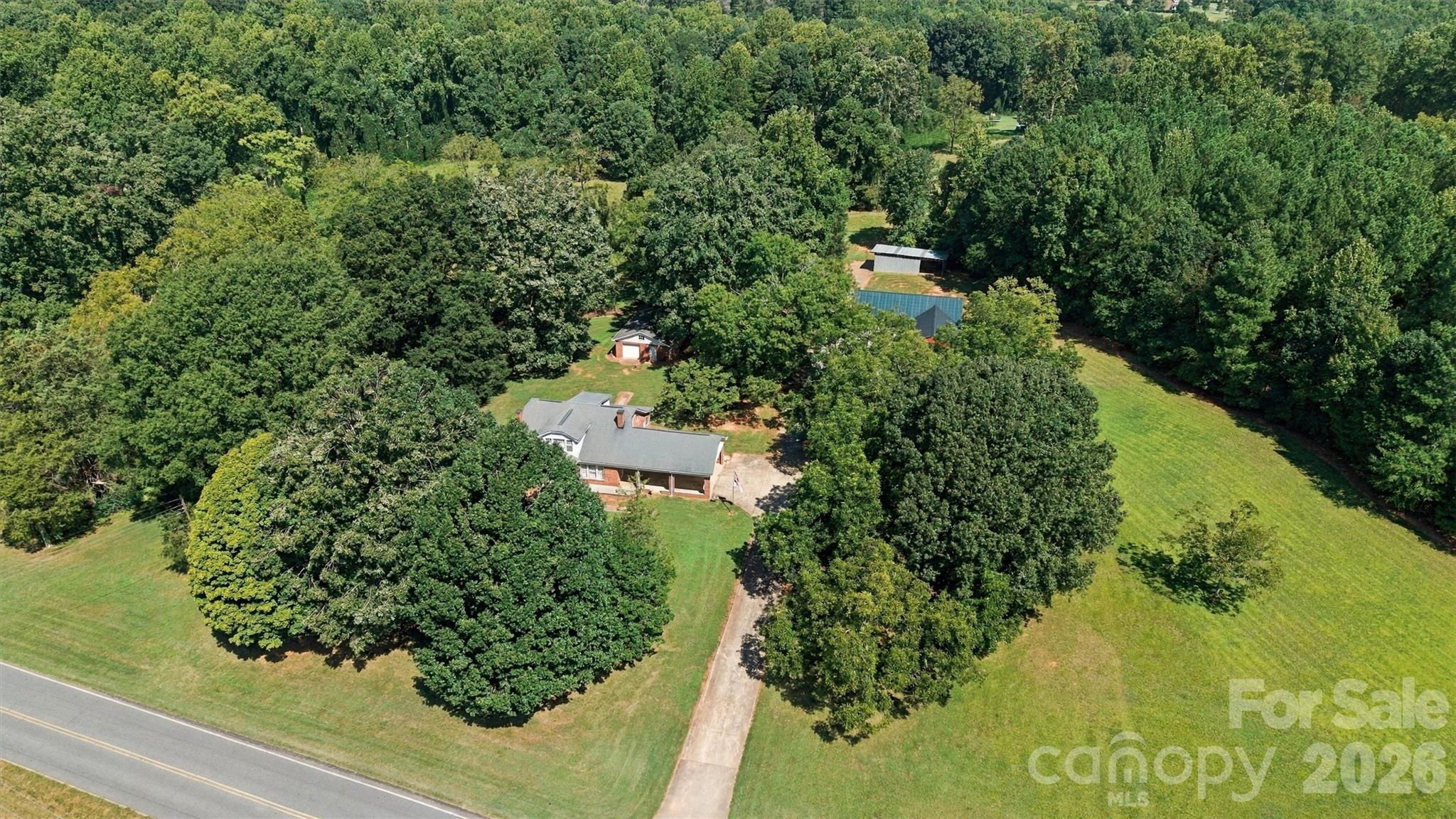 Focused Aerial Front View - 3336 Startown Road, Newton