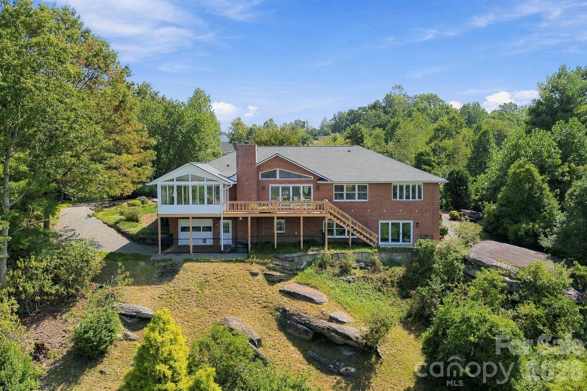 Exterior, showing deck and third garage - 244 Mountain Valley Drive, Hendersonville