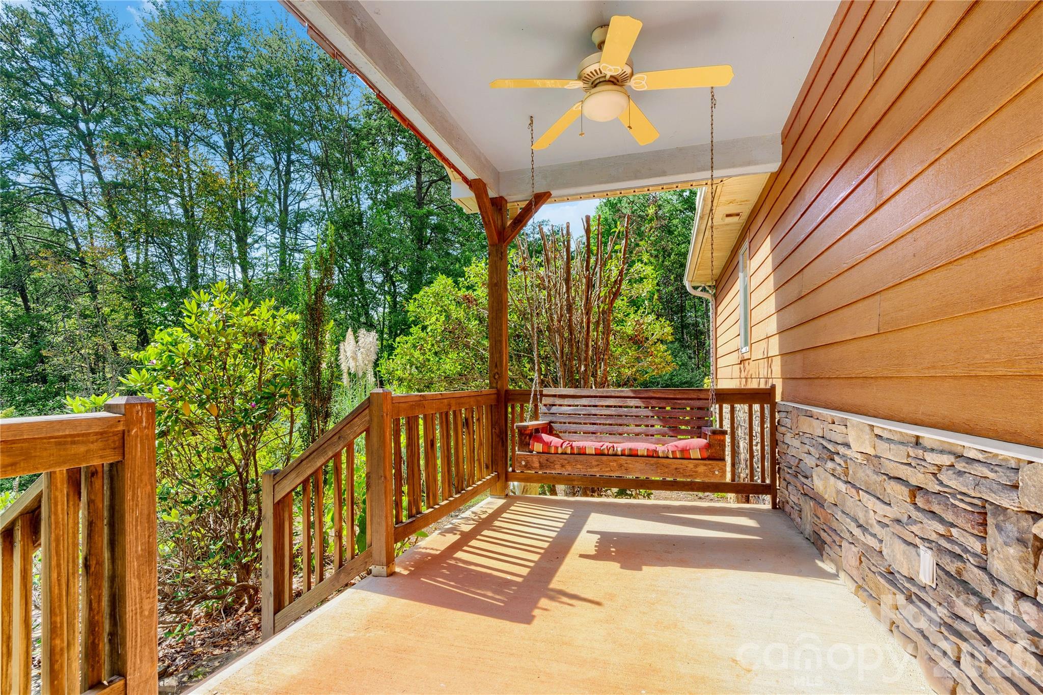 Covered front porch - 296 Acorn Lane, Rutherfordton