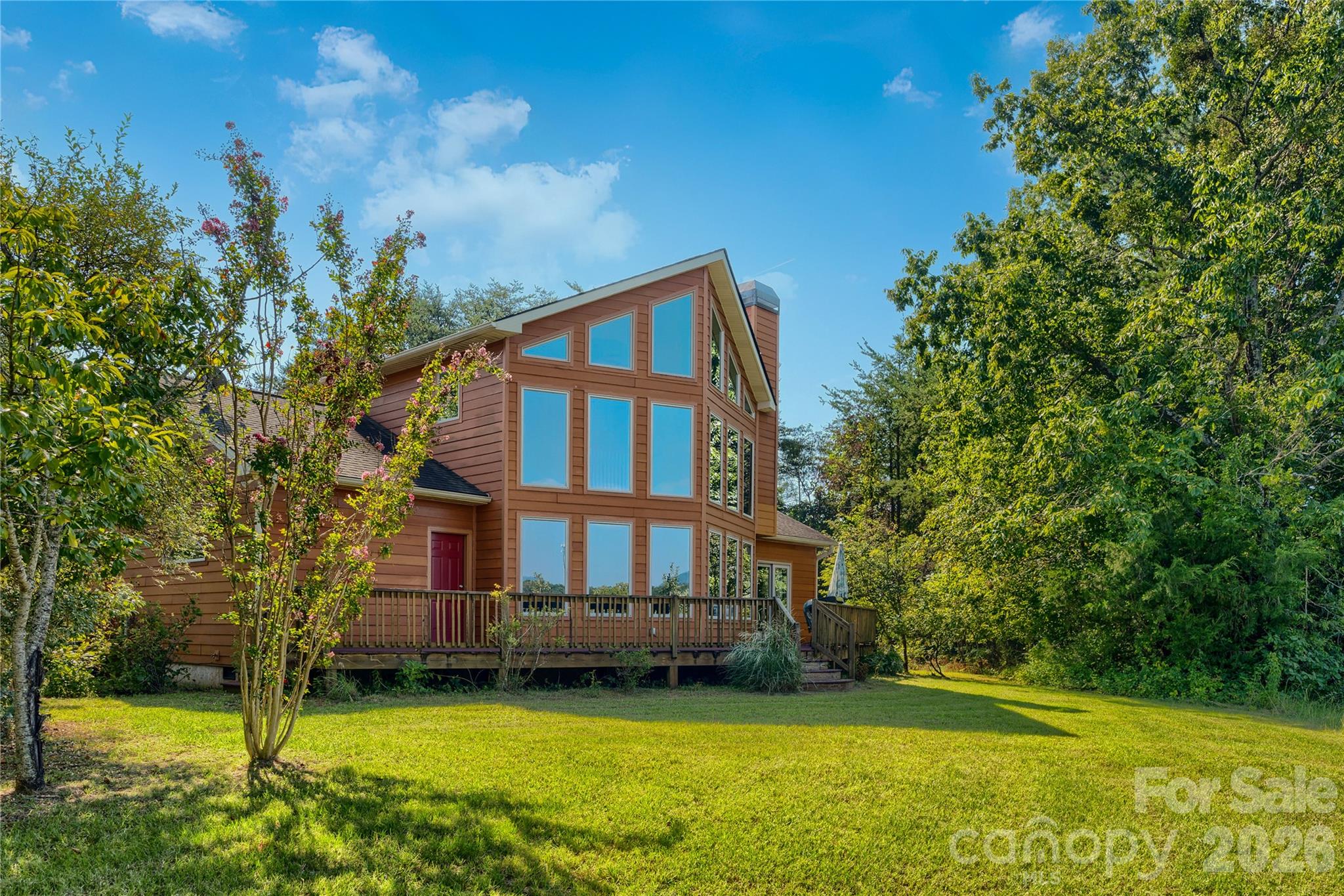 Level private backyard - 296 Acorn Lane, Rutherfordton