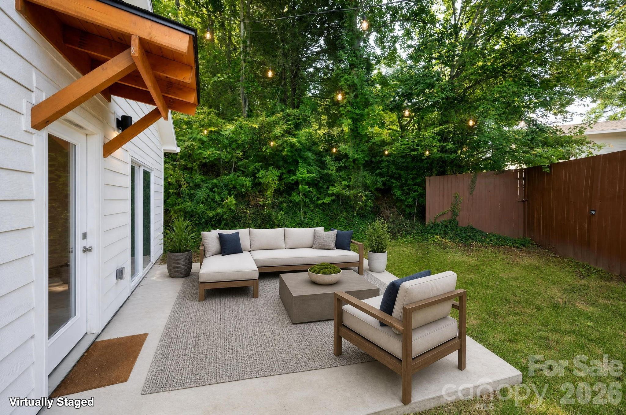 Rear Patio Perfect for Entertaining Guests - 60 Pearl Street, Black Mountain