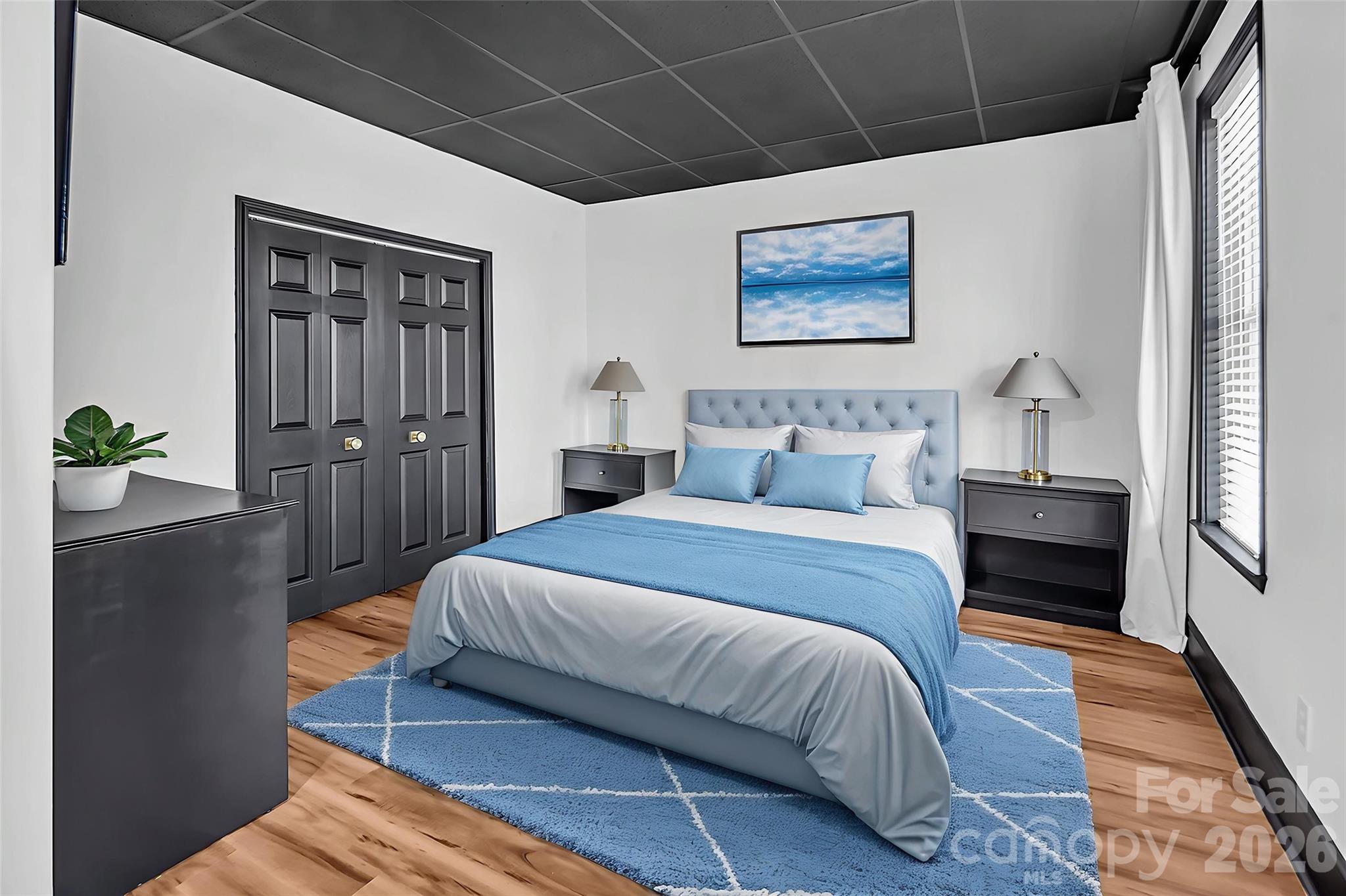 Virtual Staging Bedroom in Basement - 394 Stone Cliff Lane, Lake Wylie