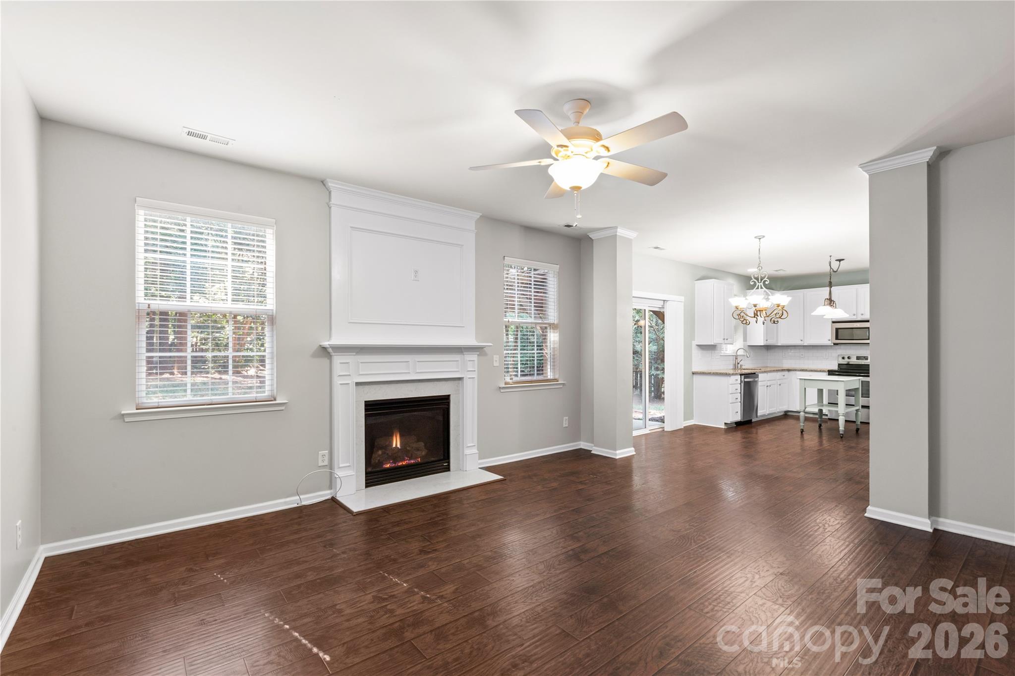 Gas fireplace for cool fall evenings. - 4260 Wiregrass Road, Indian Land