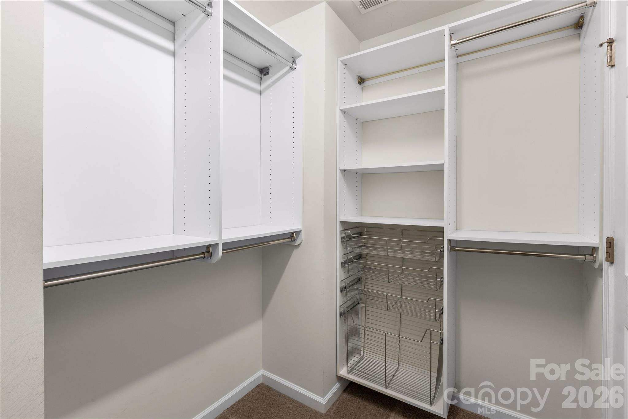 Primary custom closet organizers - 4260 Wiregrass Road, Indian Land