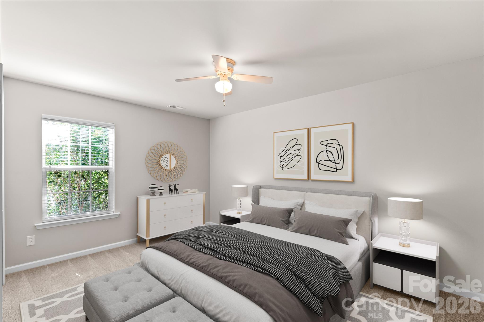 Virtually staged secondary bedroom - 4260 Wiregrass Road, Indian Land