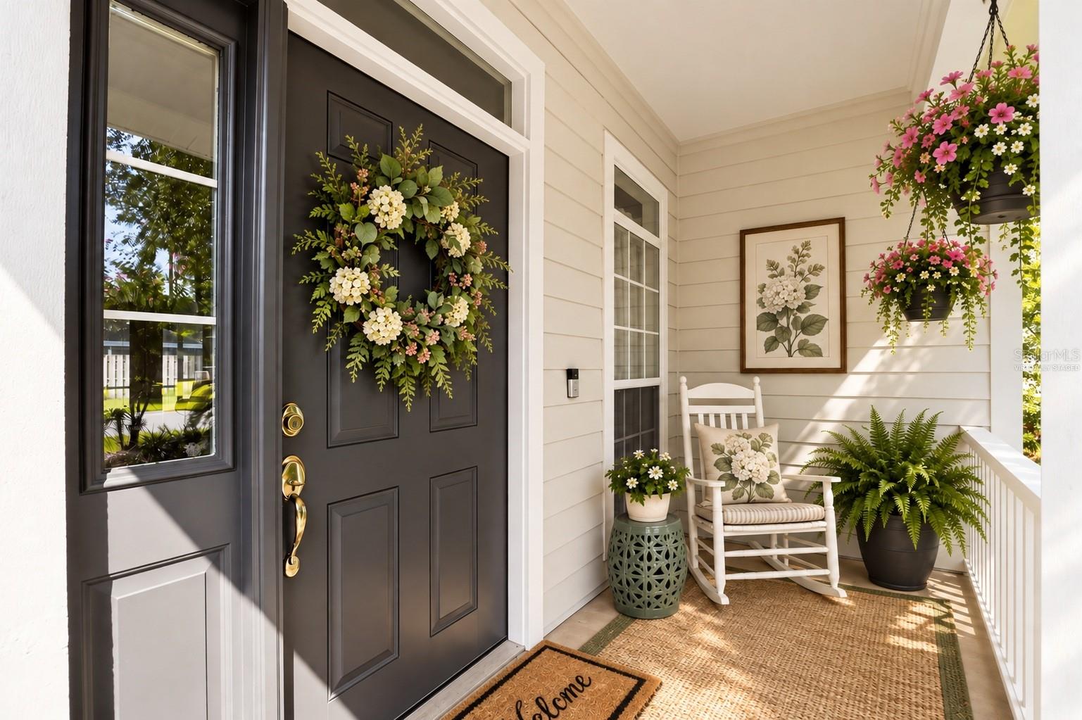 Virtually staged front porch - 6618 SW 83RD TER, GAINESVILLE
