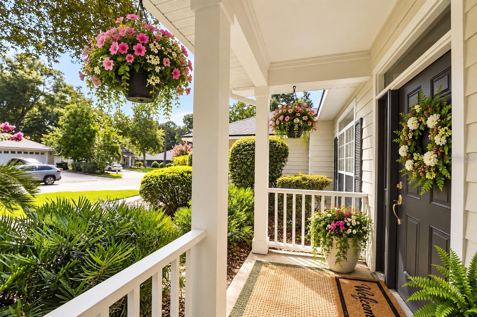 Virtually staged front porch - 6618 SW 83RD TER, GAINESVILLE