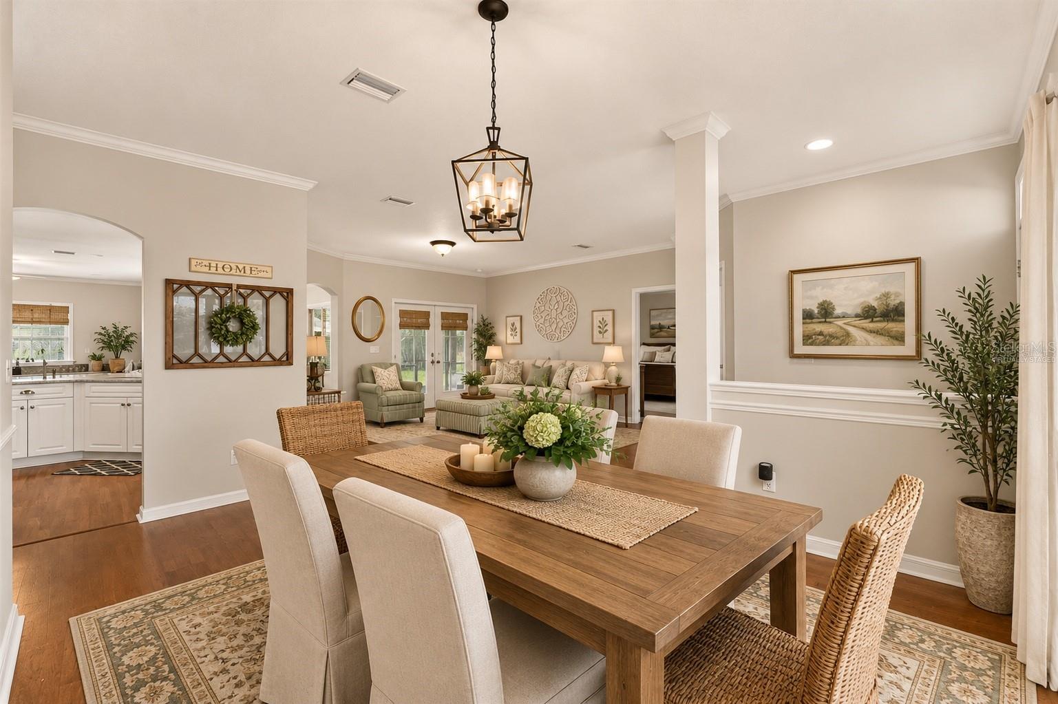 Dining room off foyer, virtually staged - 6618 SW 83RD TER, GAINESVILLE