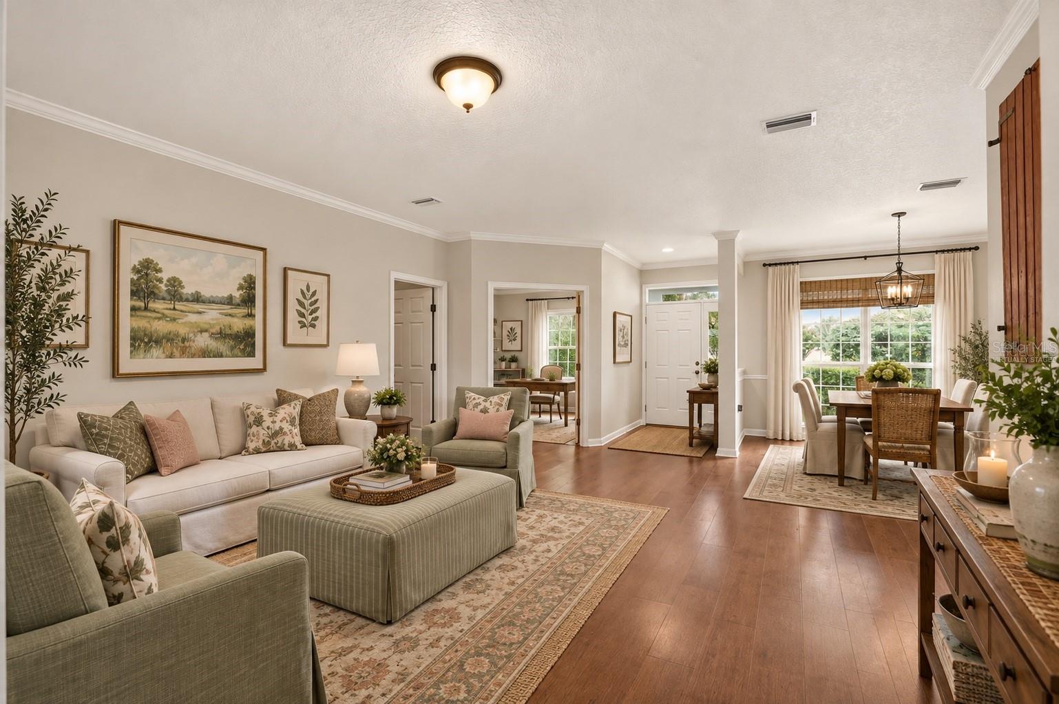 Spacious living room virtually staged - 6618 SW 83RD TER, GAINESVILLE