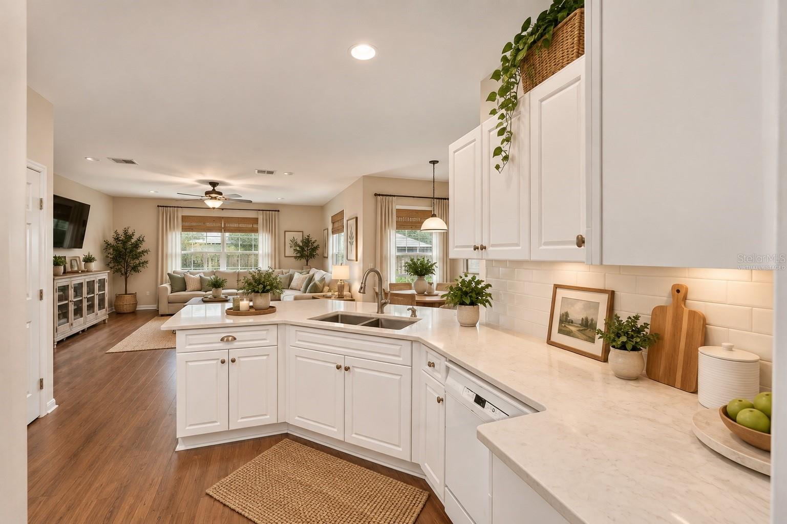 Large open kitchen virtually staged - 6618 SW 83RD TER, GAINESVILLE