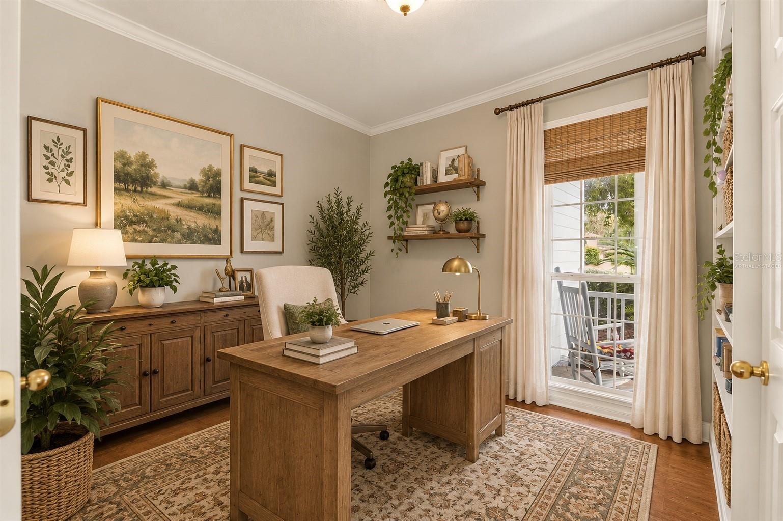 Home office off foyer with front yard view, virtually staged - 6618 SW 83RD TER, GAINESVILLE