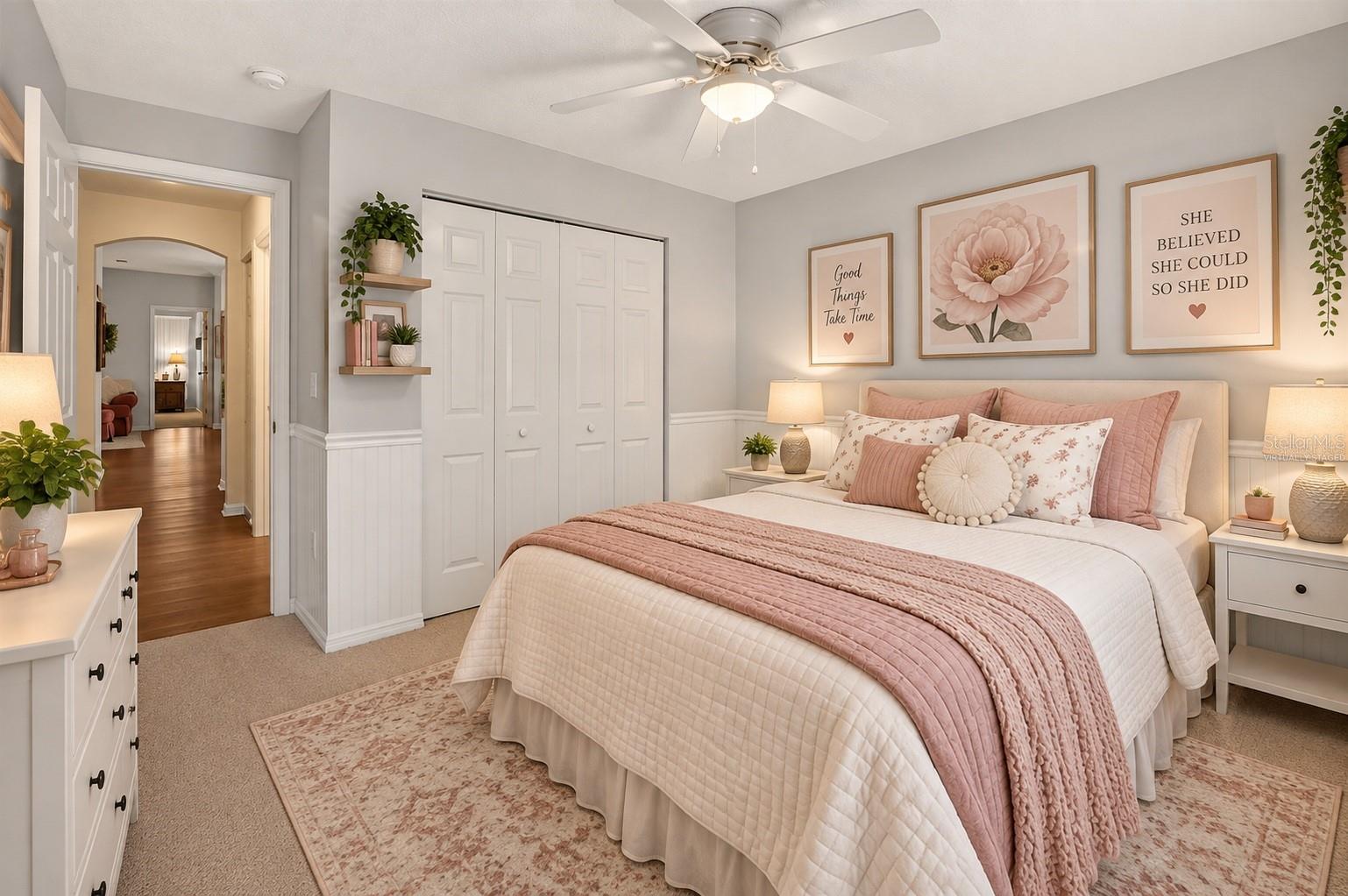 One of three secondary bedrooms virtually staged - 6618 SW 83RD TER, GAINESVILLE