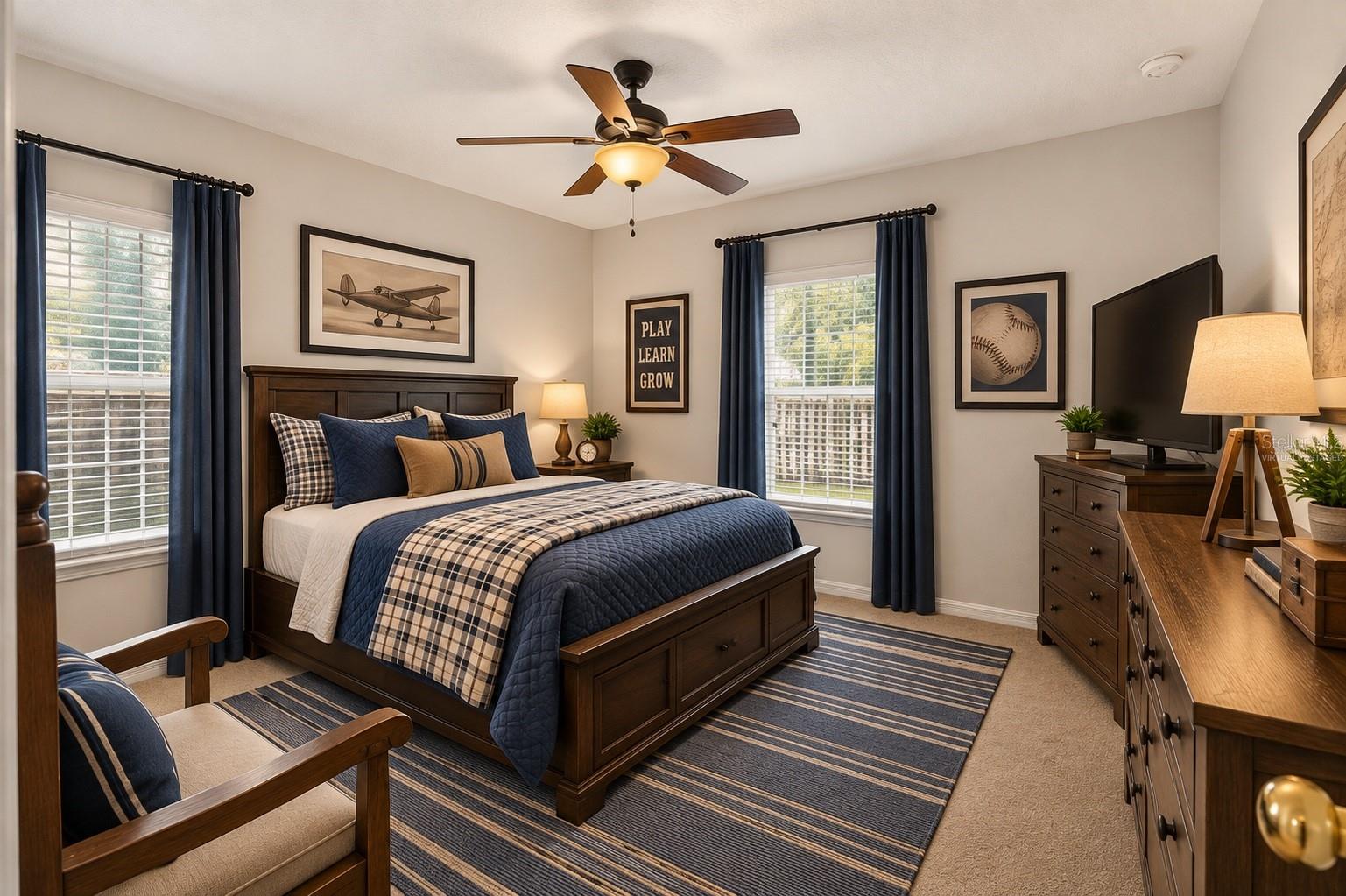 One of three secondary bedrooms virtually staged - 6618 SW 83RD TER, GAINESVILLE