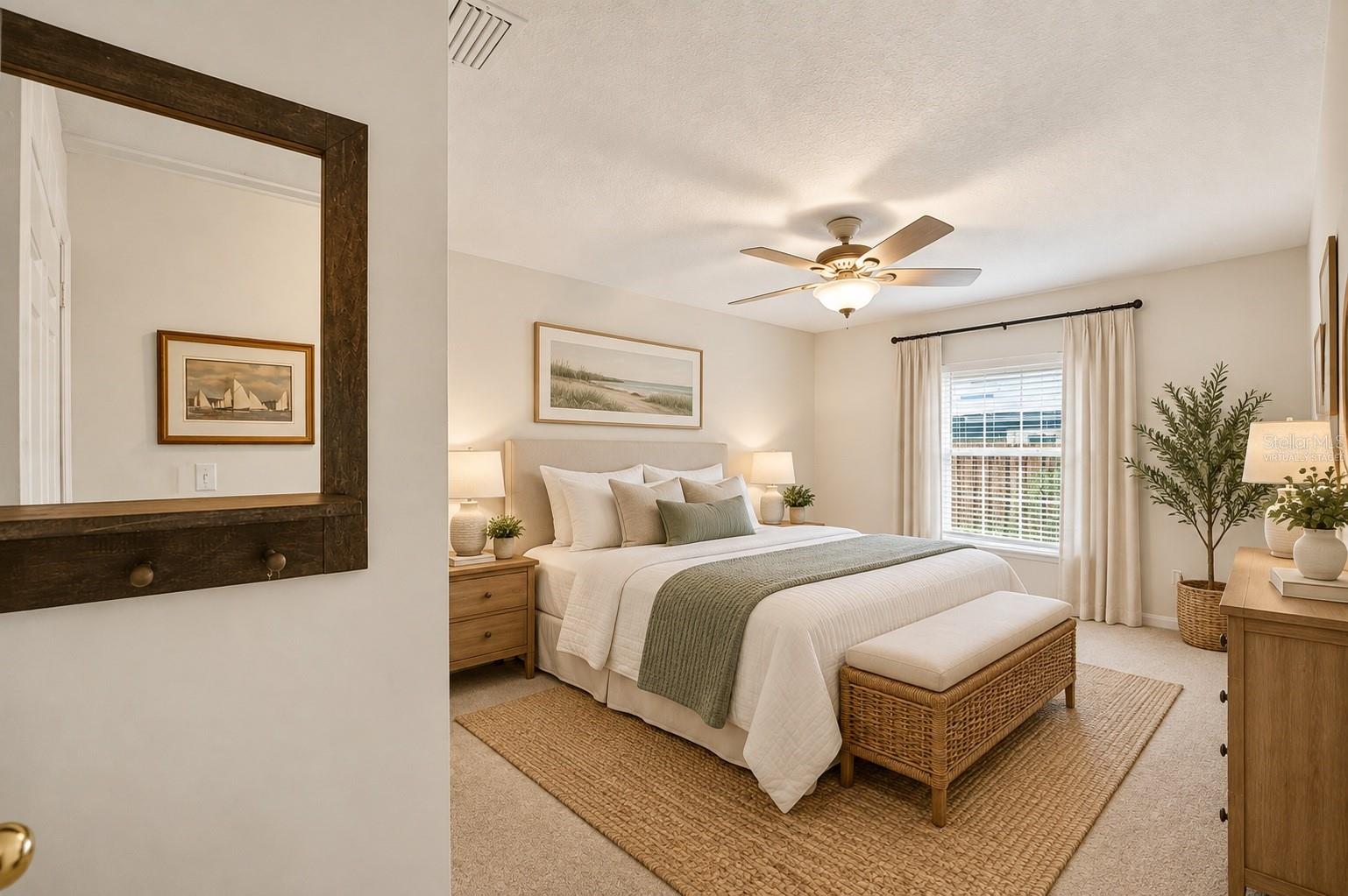 One of three secondary bedrooms in 3 way-split configuration, virtually staged - 6618 SW 83RD TER, GAINESVILLE