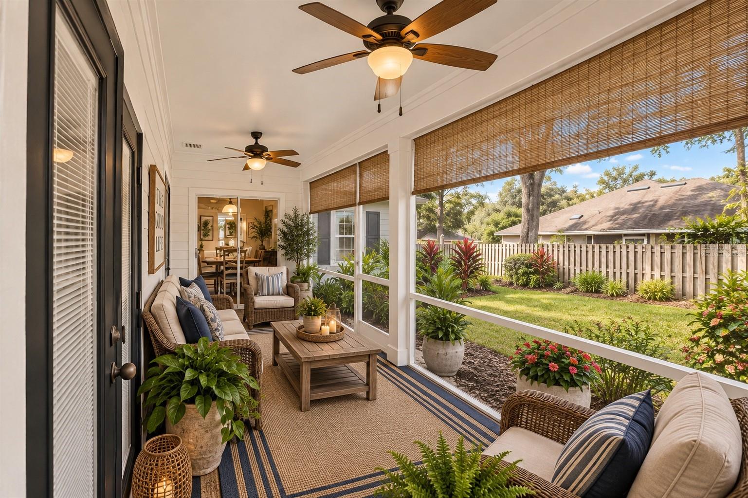 Covered lanai, virtually staged - 6618 SW 83RD TER, GAINESVILLE