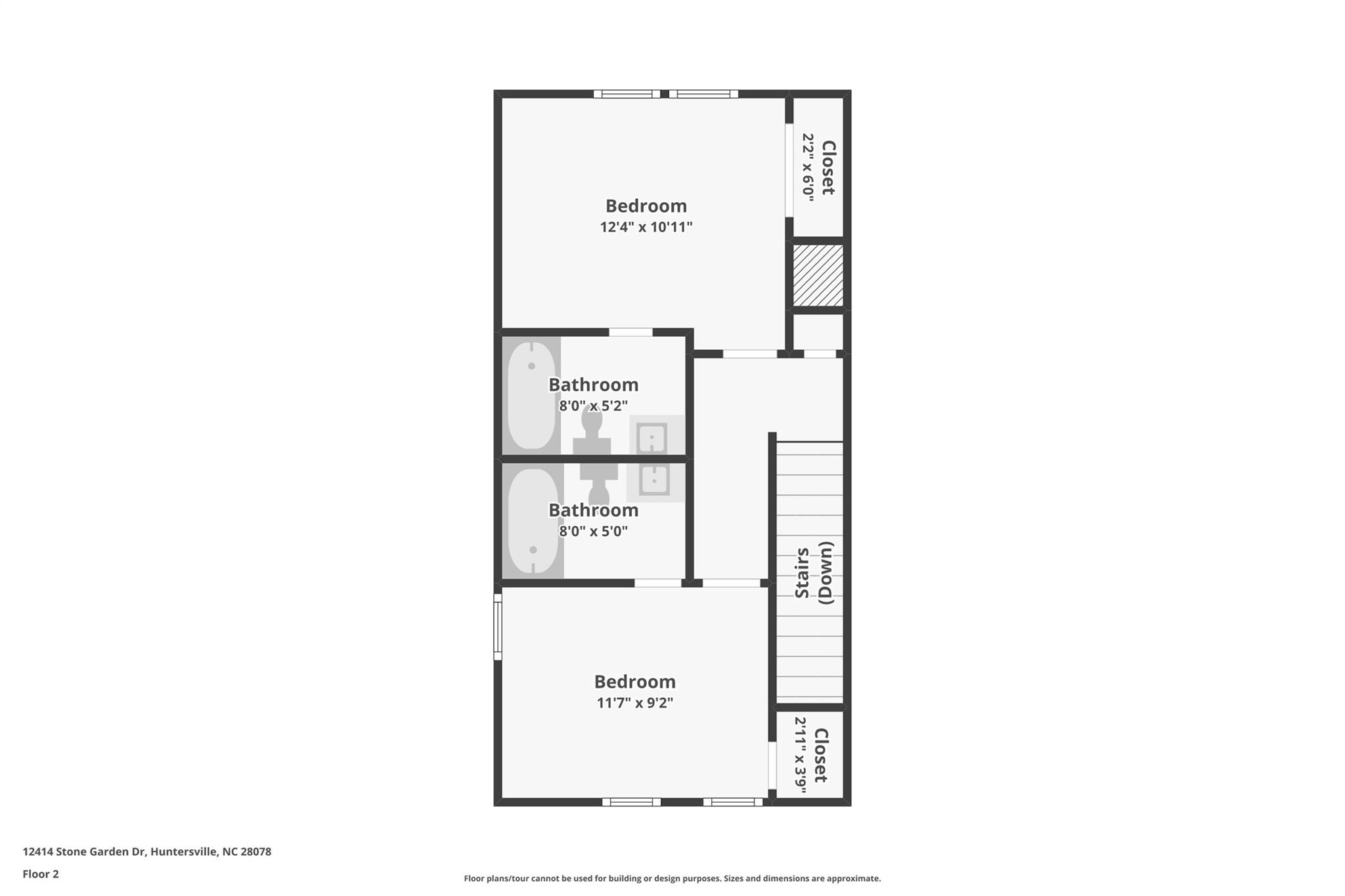 Floor Plan-Level 2 - 12414 Stone Garden Drive, Huntersville