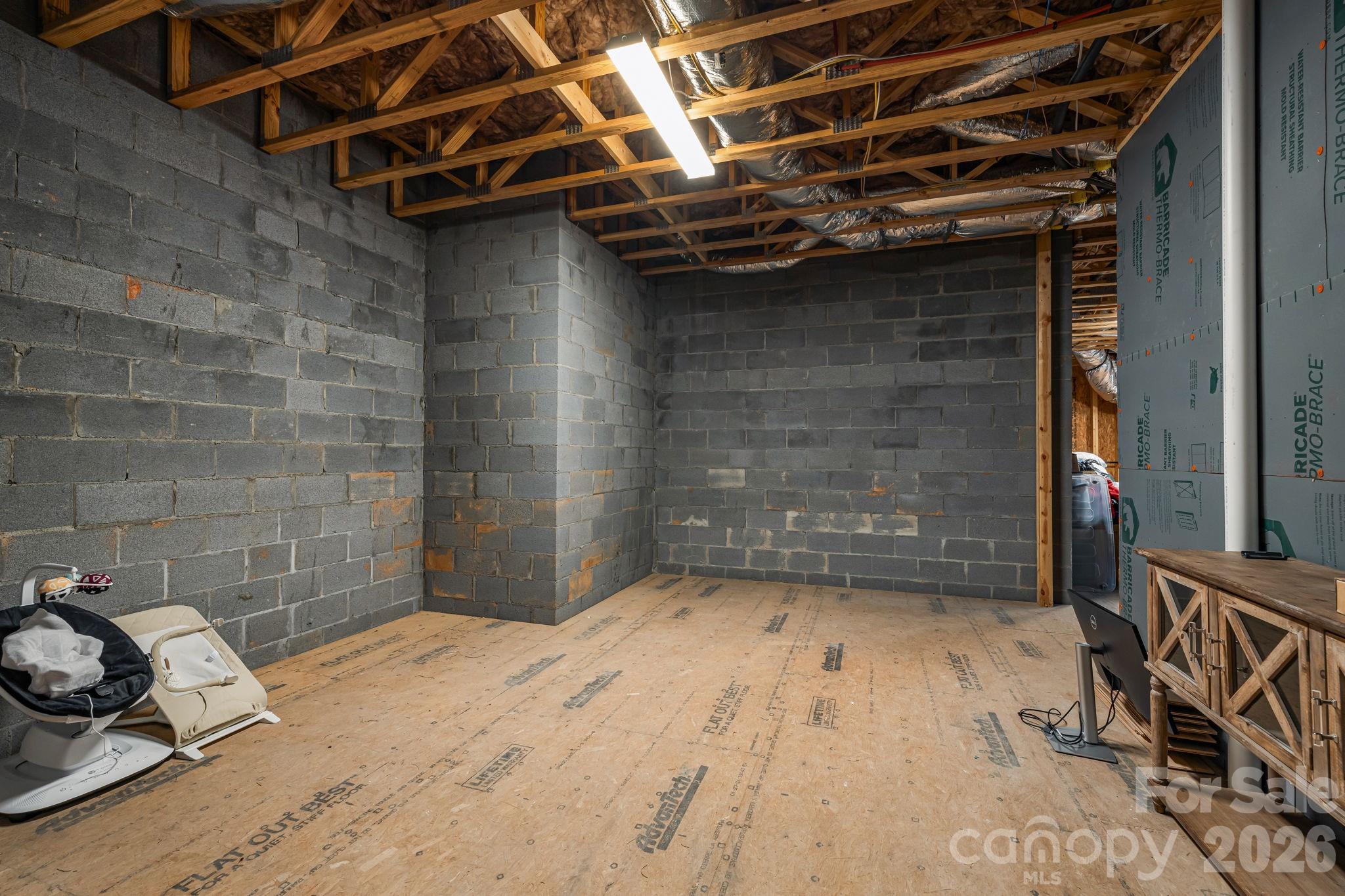 Basement Storage/Future Finished Space. - 14 Sugarland Ridge Trail, Fairview