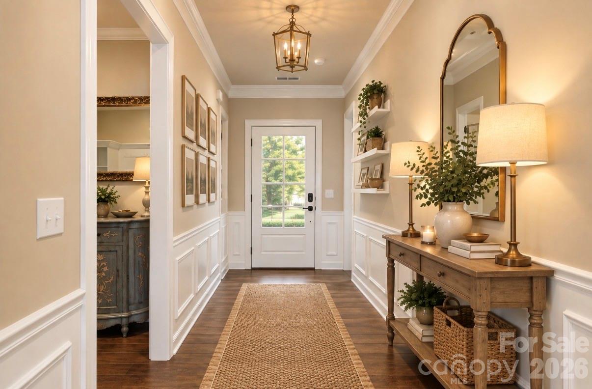 Virtually Staged- Just imagine what this foyer could look like! A beautiful new front door, the right furniture, and a few finishing touches can completely transform the entrance of your home. - 2331 Currant Street, Fort Mill