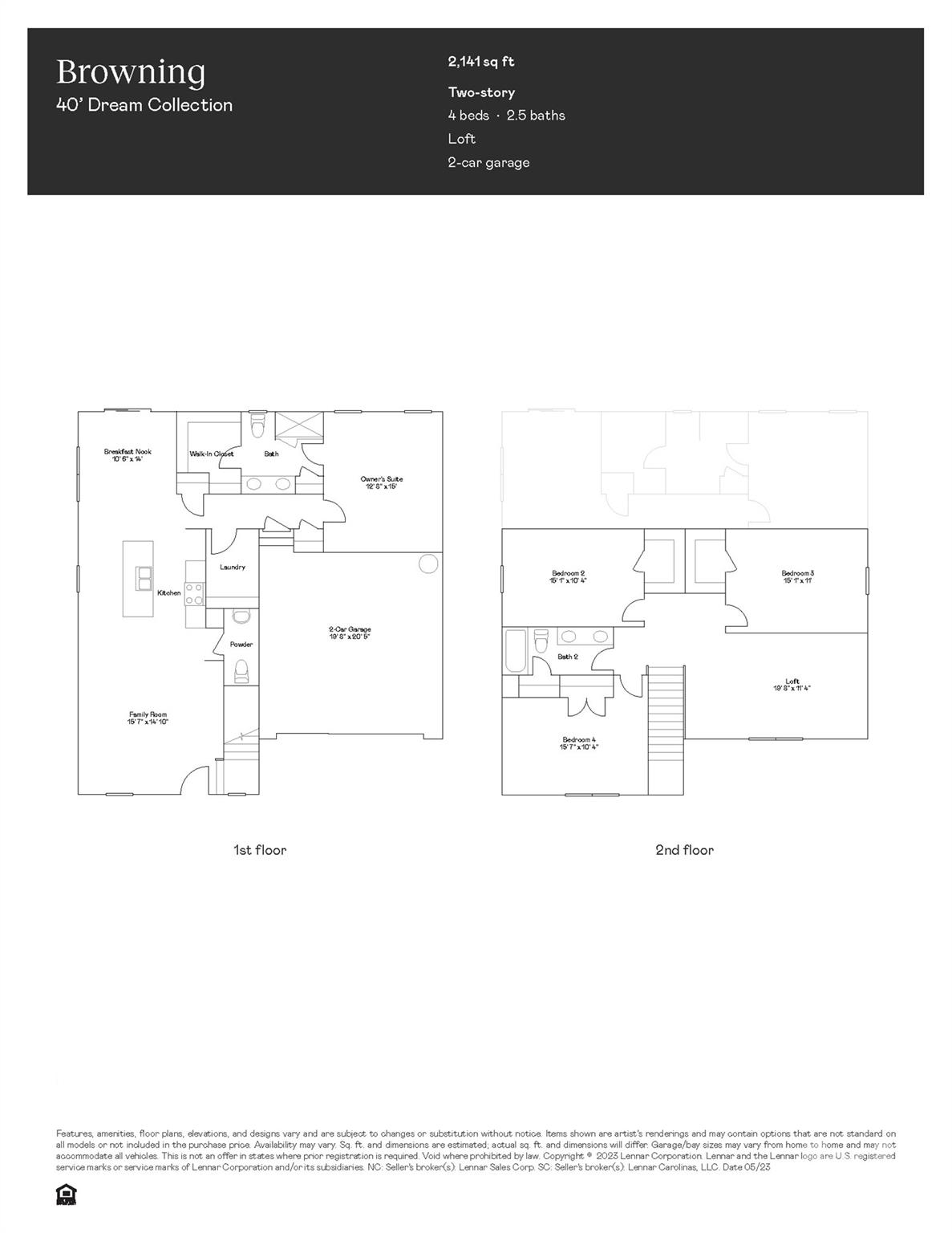 Browning Floorplan - 1559 Cottage Creek Drive, Bessemer City