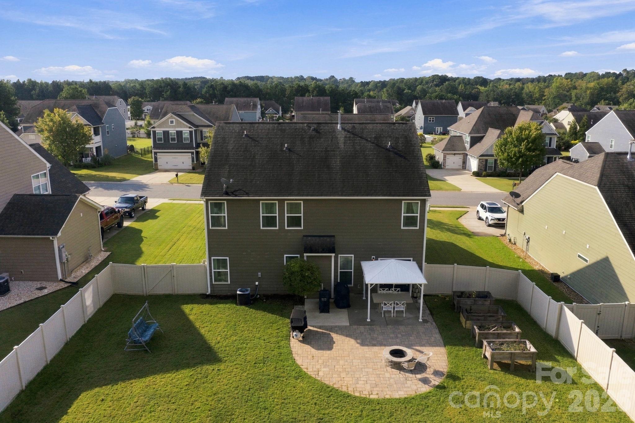 Aerial of backyard - 5857 McClintock Drive, Denver