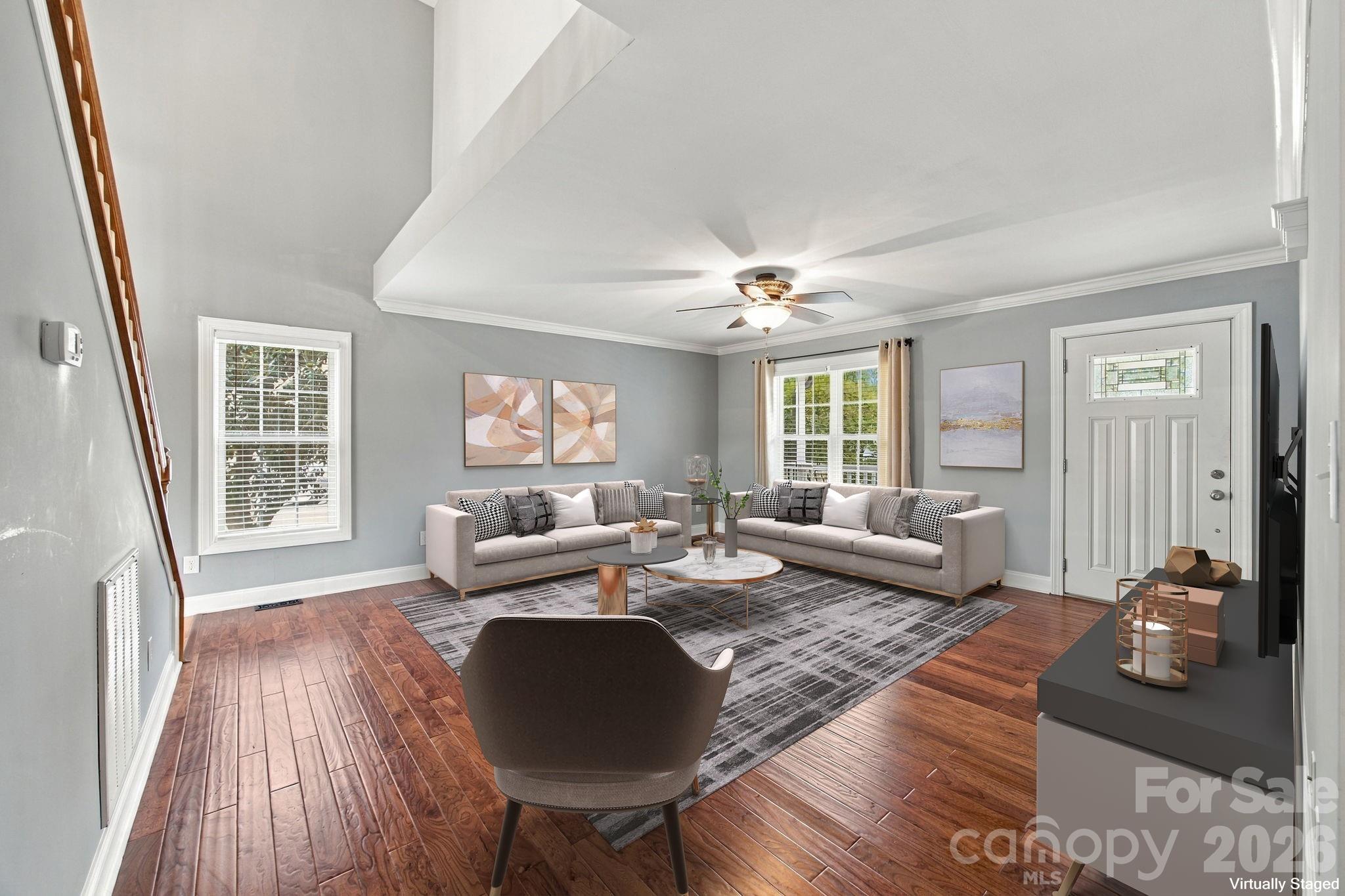 Virtually staged to illustrate the spacious living area and layout. - 122 Wood Duck Loop, Mooresville