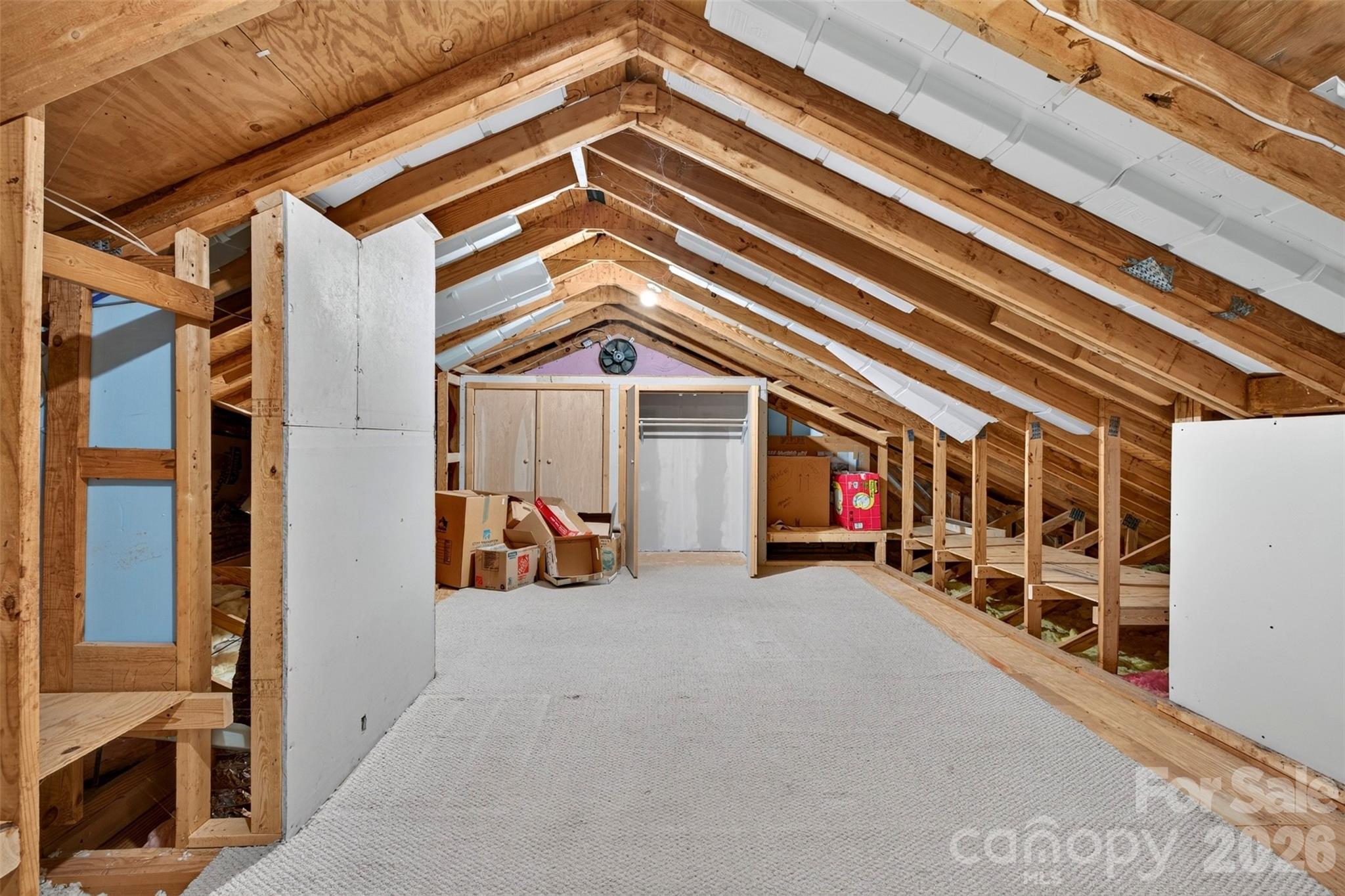 Large attic storage space - 18A Cedarwood Trail, Asheville