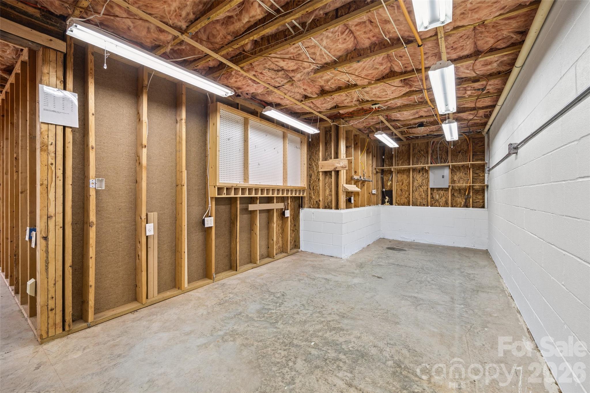 Workshop area in basement - 105 Lyman Oak Court, Fort Mill