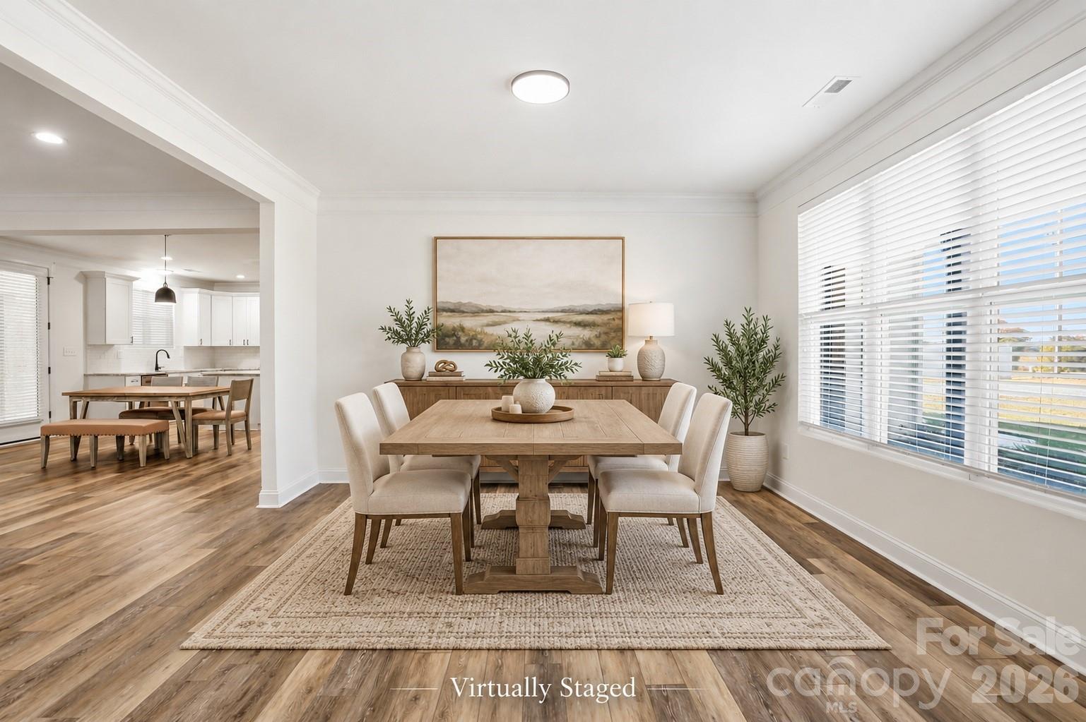 Dining Room - Virtually Staged - 4105 Parkwood School Road, Monroe