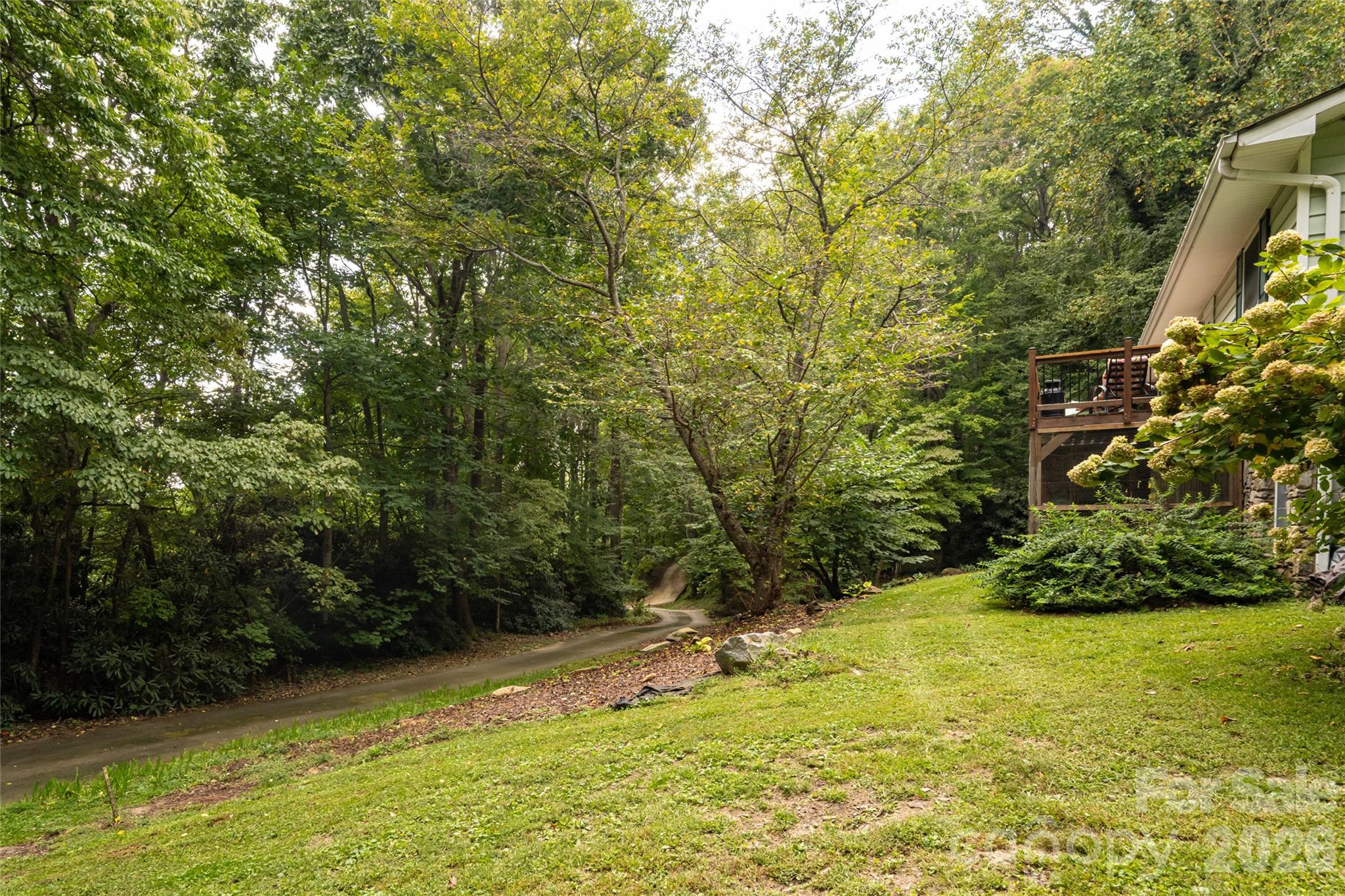 view of the entrance to property on lower driveway - 101 Guffey Mountain Road, Fairview
