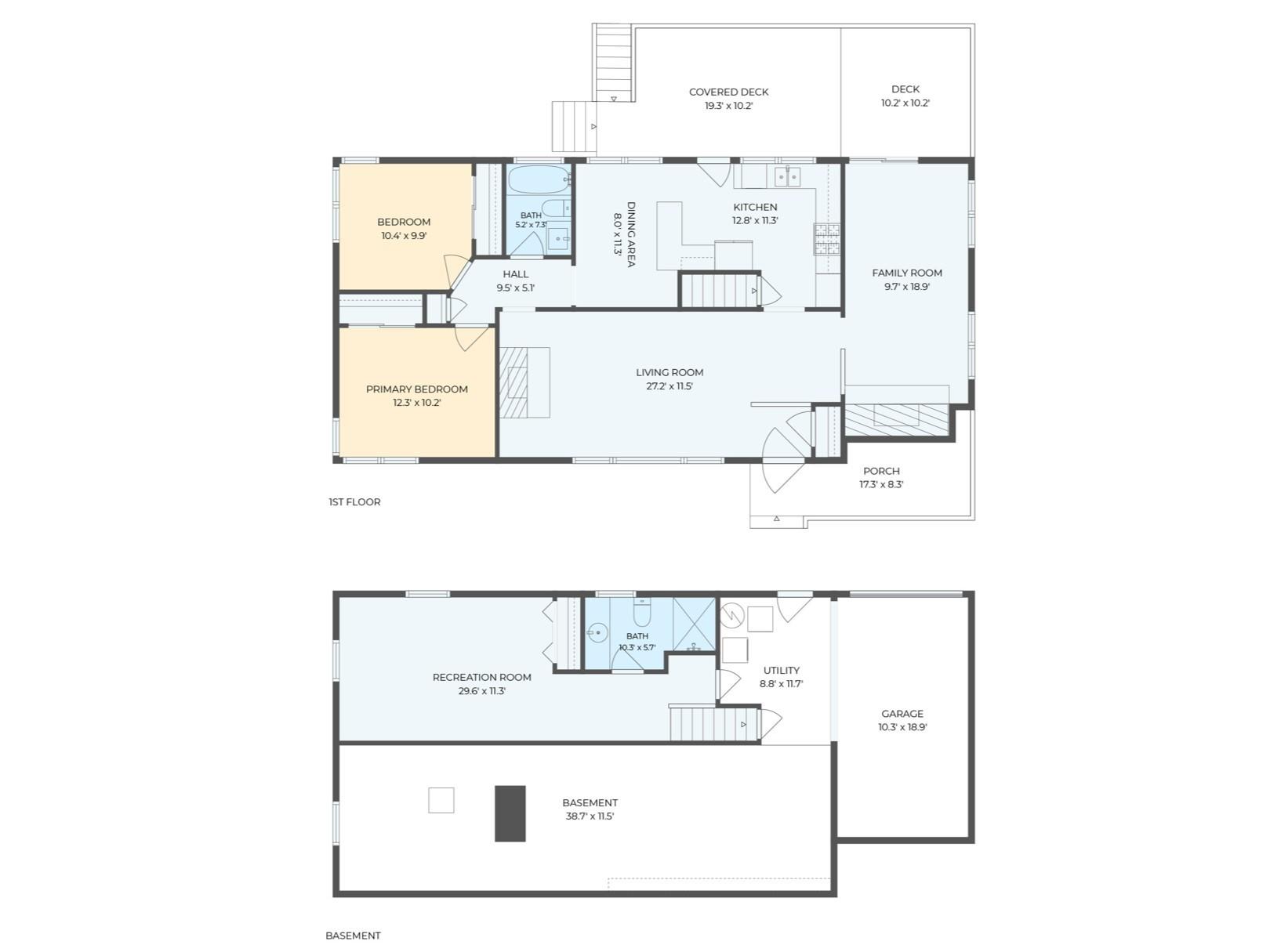Floor Plan for 109 Wilshire Drive - 109 Wilshire Drive, Asheville
