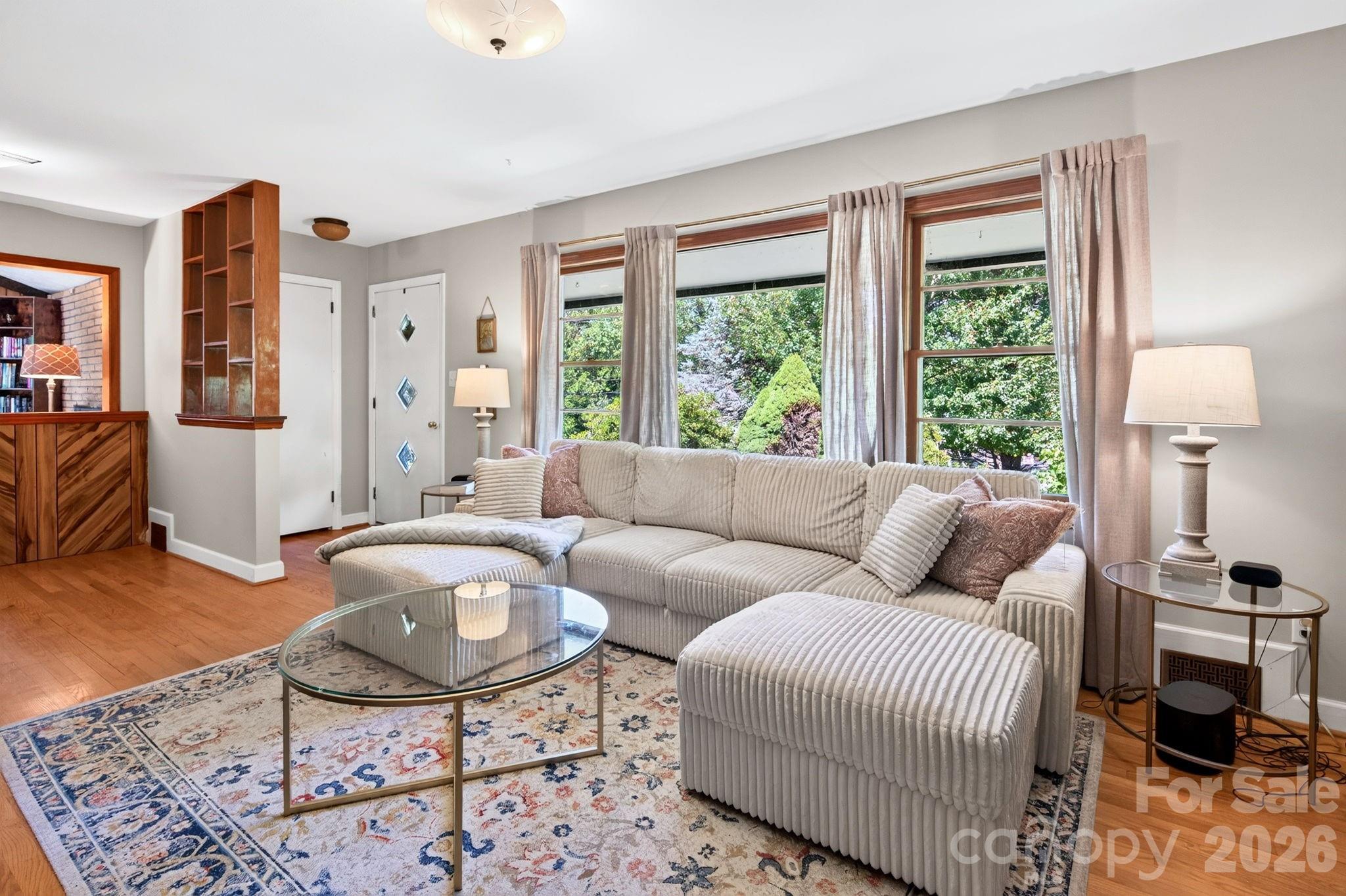 Large windows fill the home with light - 109 Wilshire Drive, Asheville
