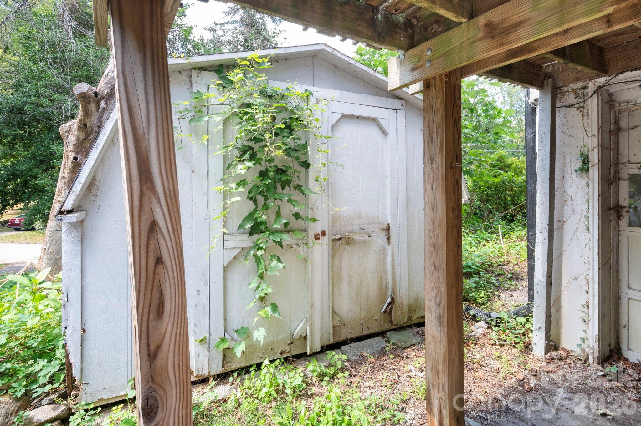 Storage shed for tools, bikes and outdoor gear - 109 Wilshire Drive, Asheville