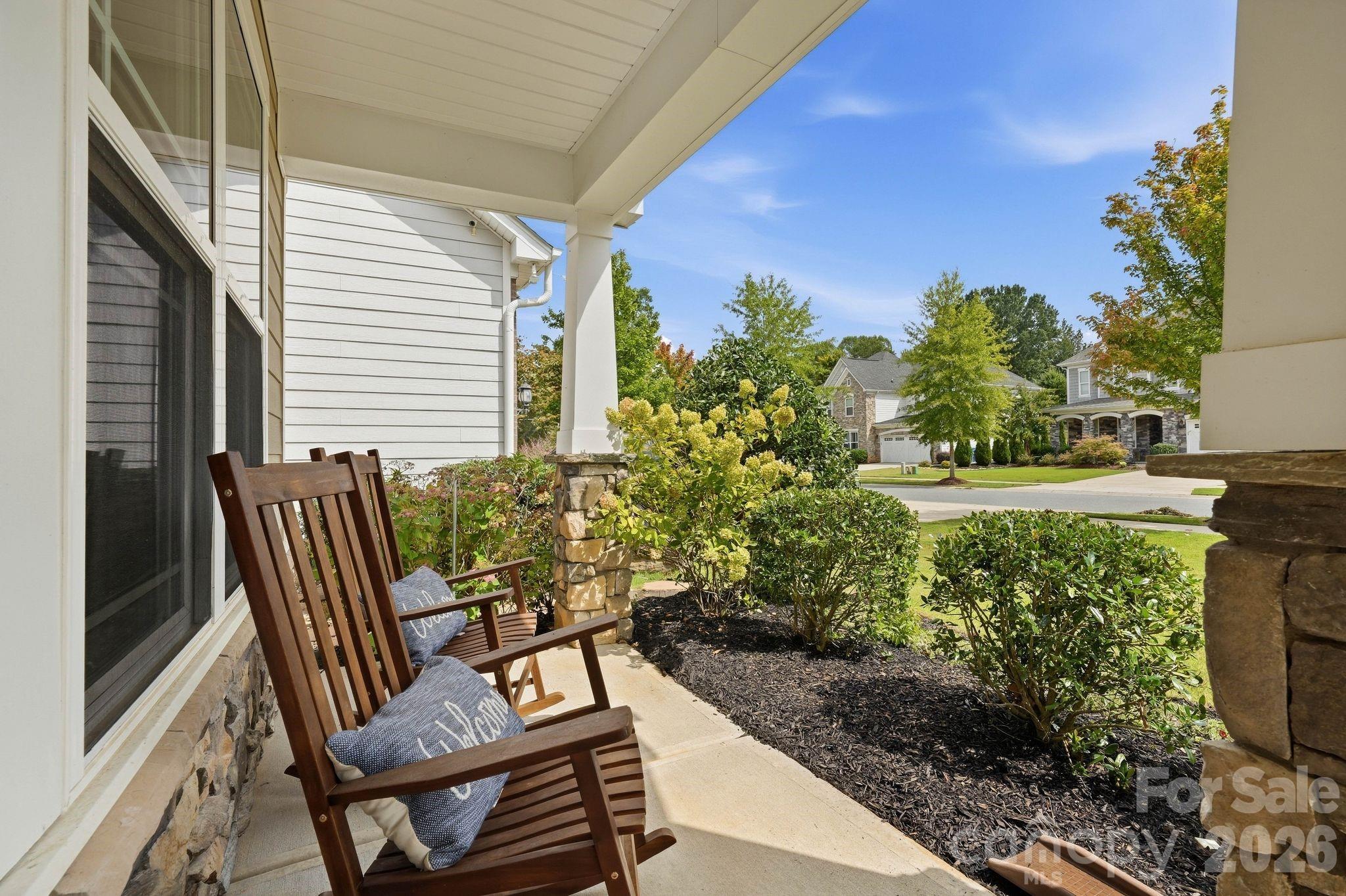 Relax on Rocking Chair Front Porch - 108 Heron Cove Loop, Mooresville