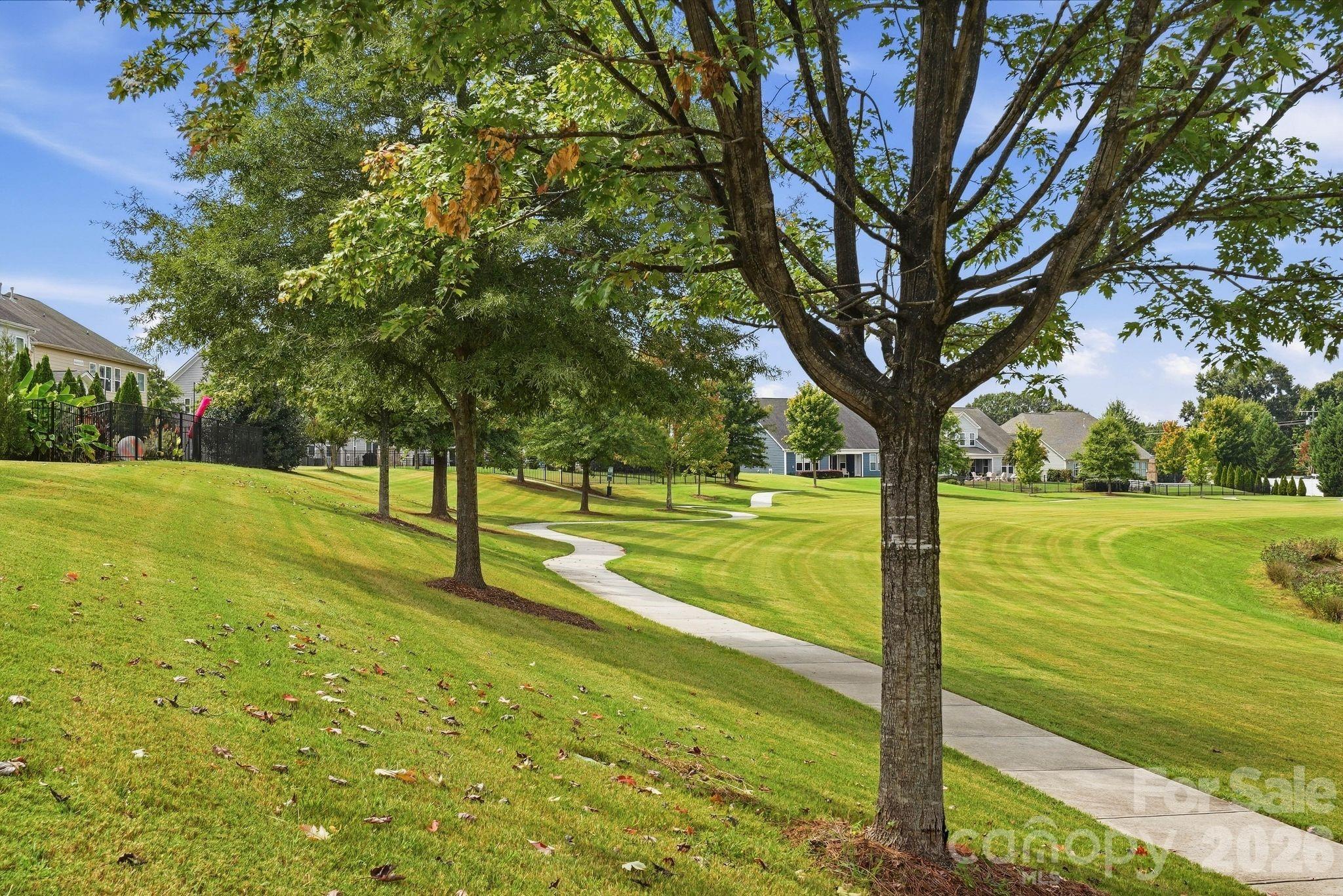 Neighborhood walking trails around the pond. - 108 Heron Cove Loop, Mooresville