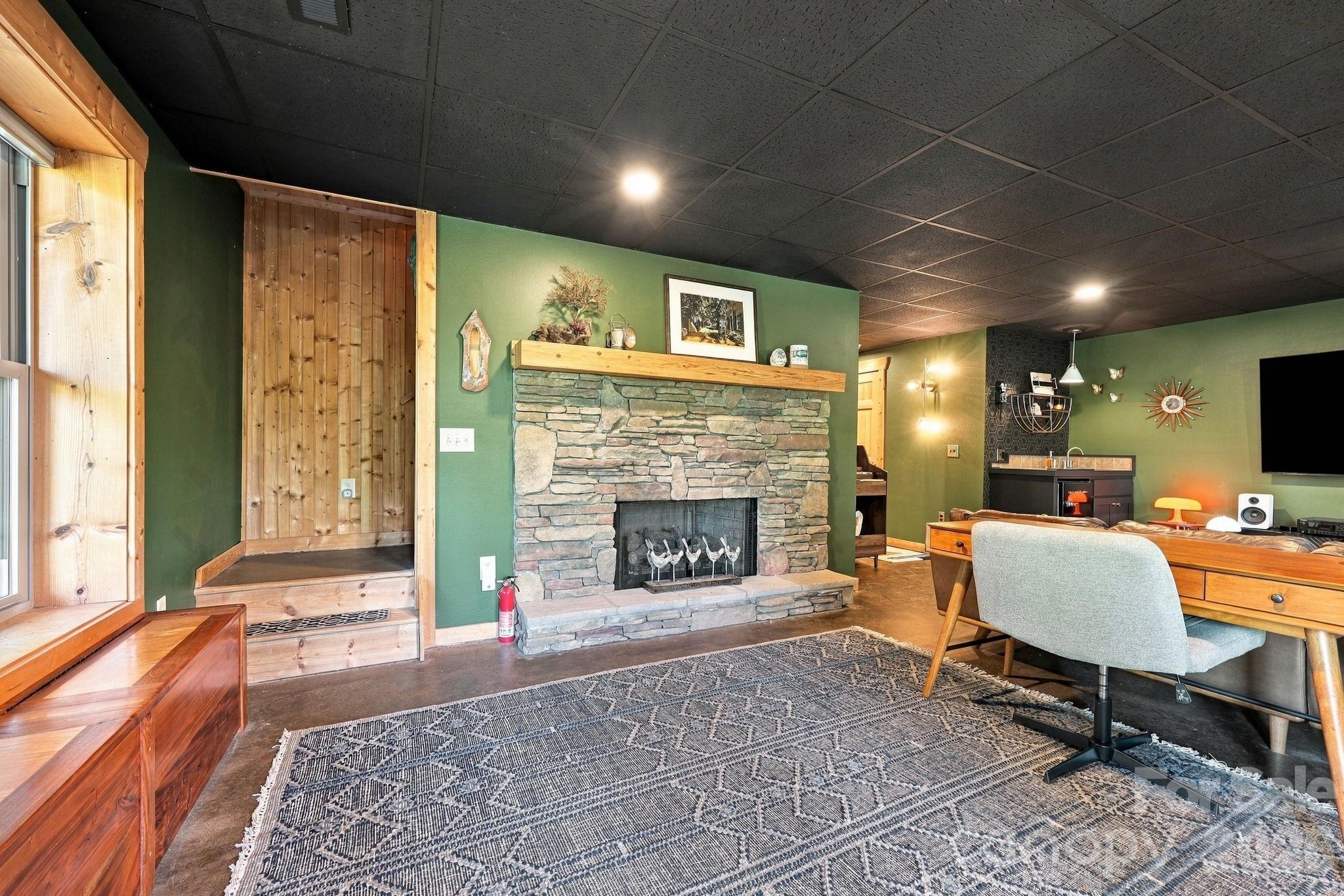 Second fireplace - 132 Falls View Trail, Lake Lure