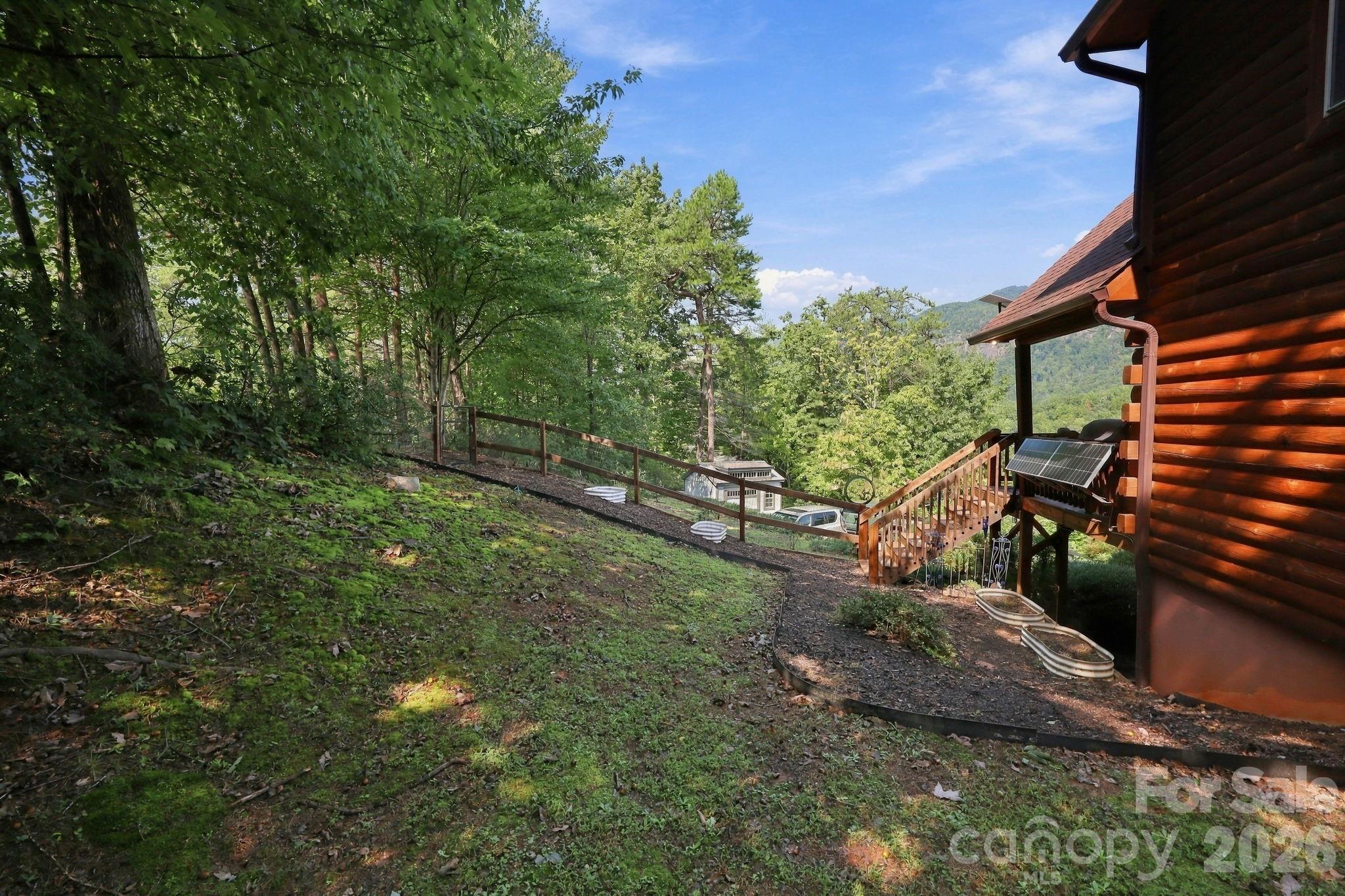 Fenced yard - 132 Falls View Trail, Lake Lure