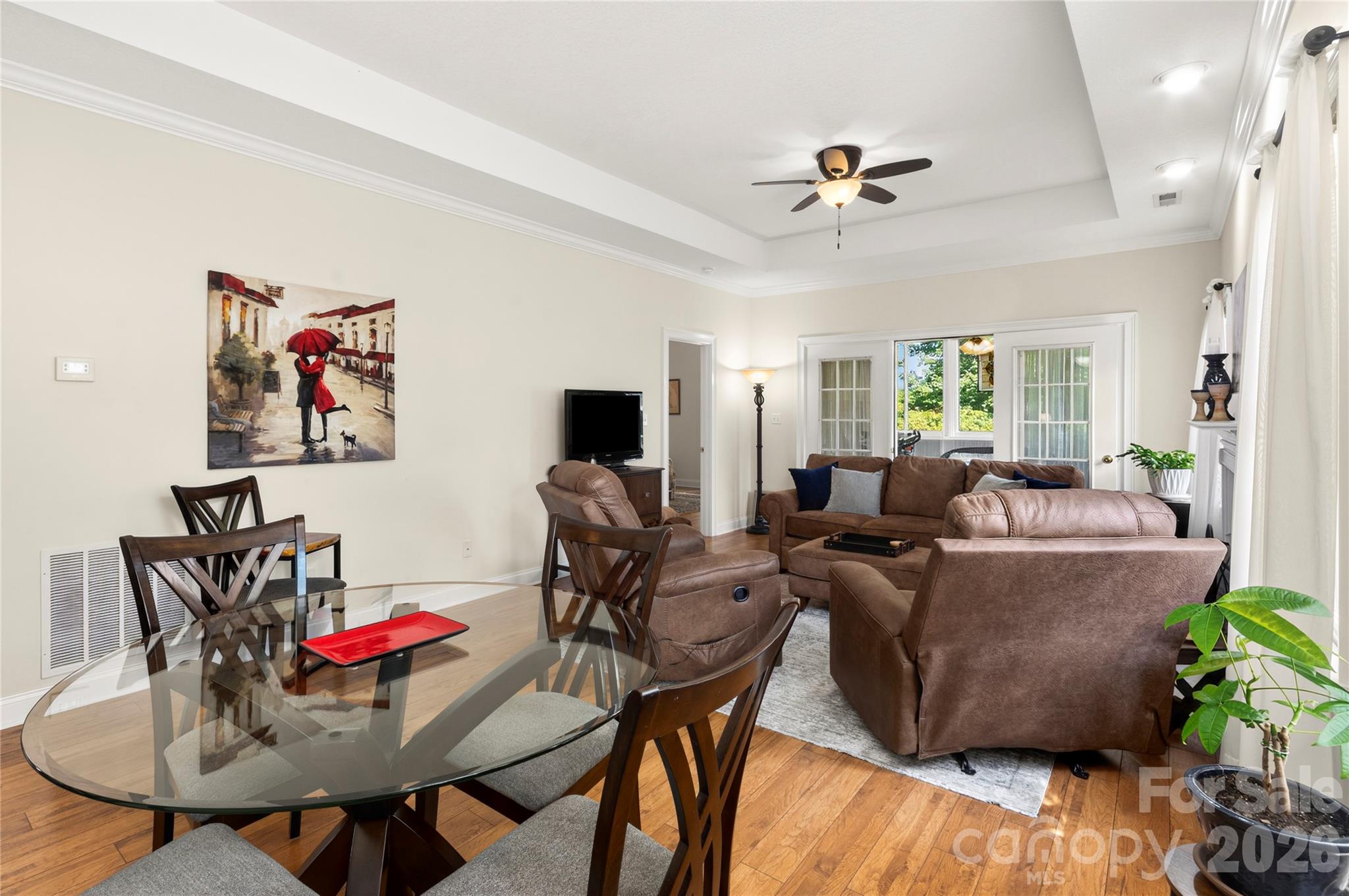 View of Dining Area looking into the Living Room - 165 Ewbank Garden Drive, Hendersonville