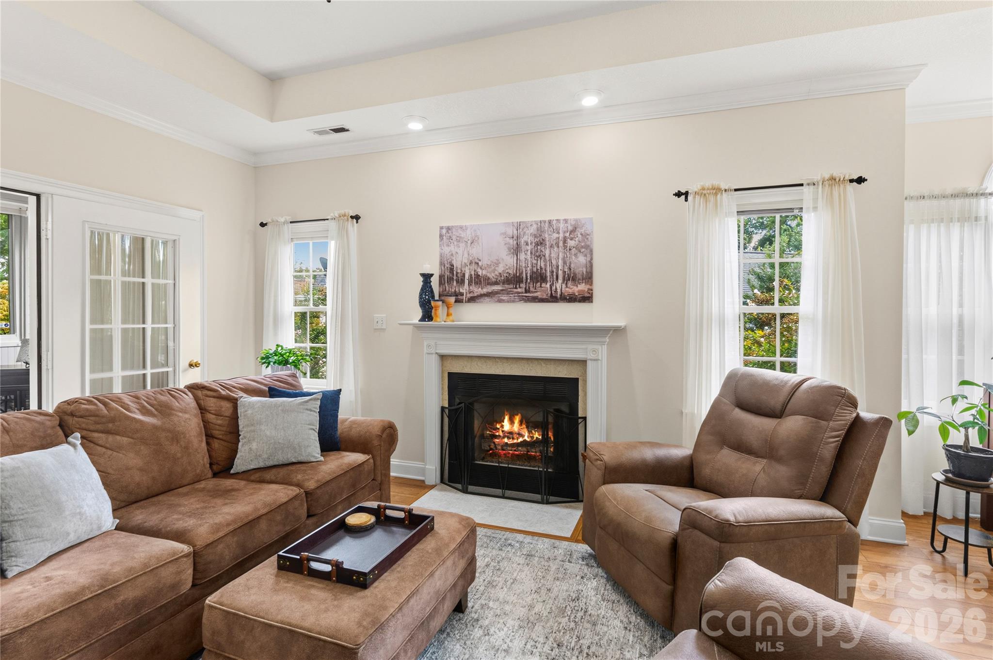 Living Room with view of Fireplace - 165 Ewbank Garden Drive, Hendersonville