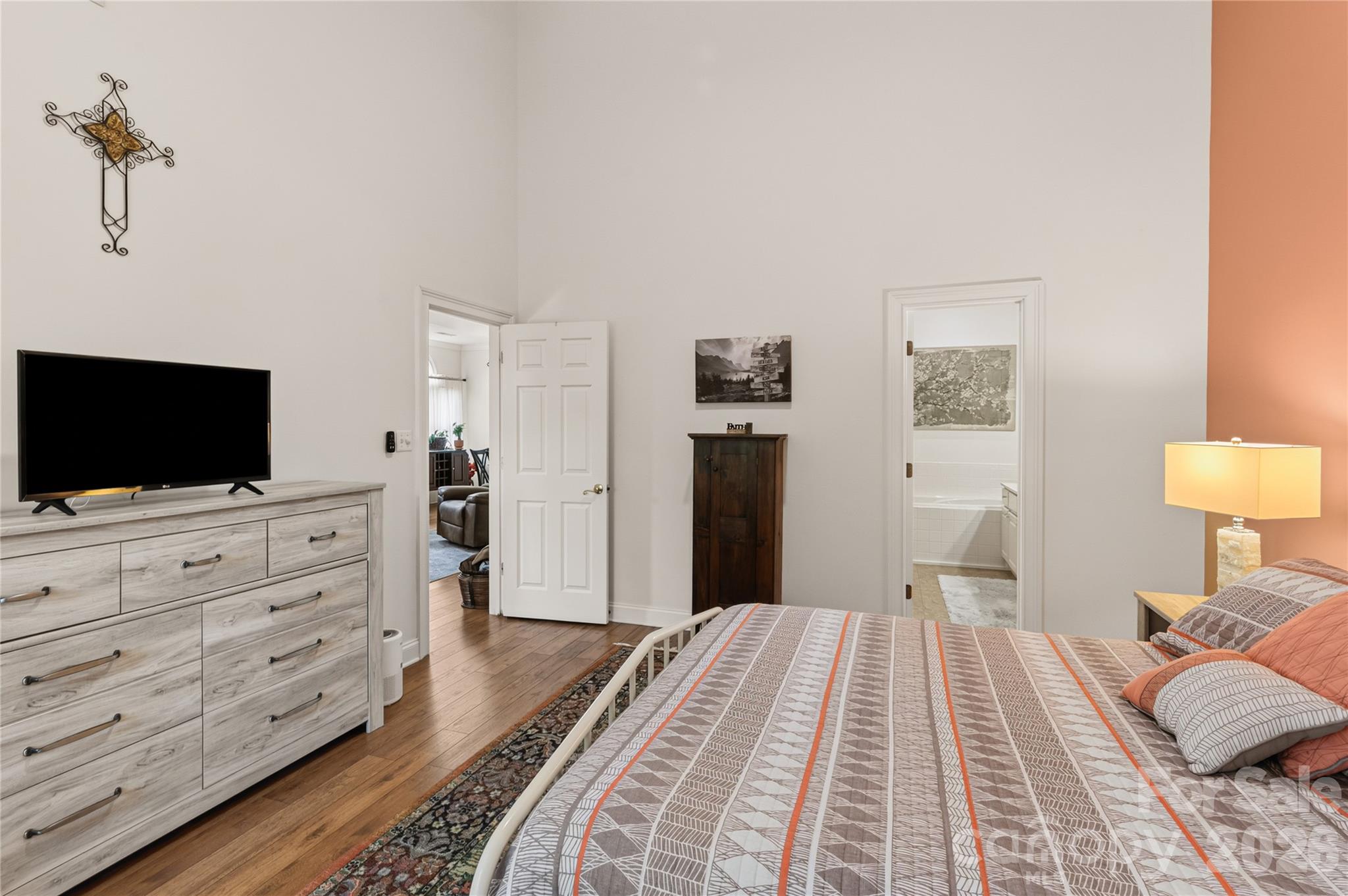 View or Primary Bedroom looking at the Bathroom - 165 Ewbank Garden Drive, Hendersonville
