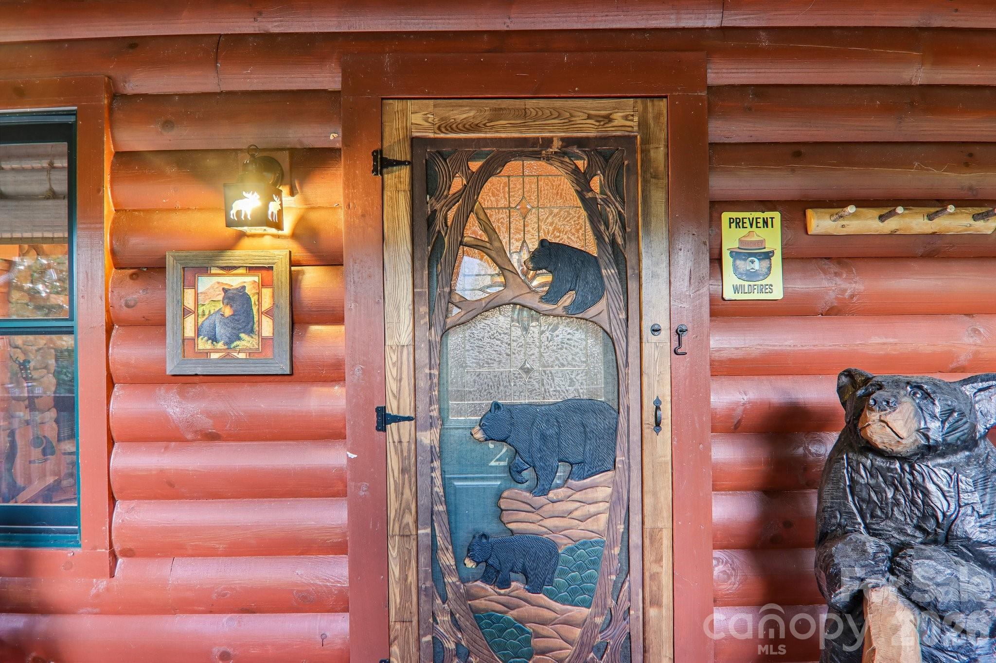 Crafted door - 230 Forest Drive, Maggie Valley
