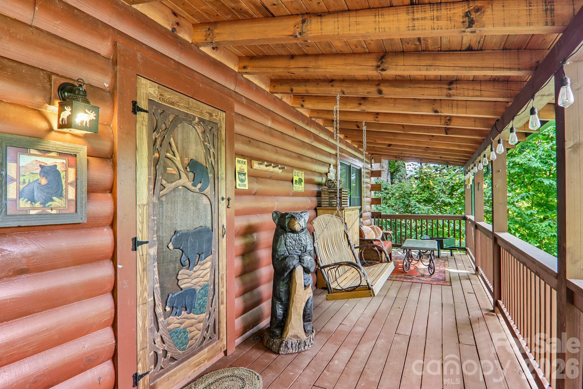 covered porch - 230 Forest Drive, Maggie Valley