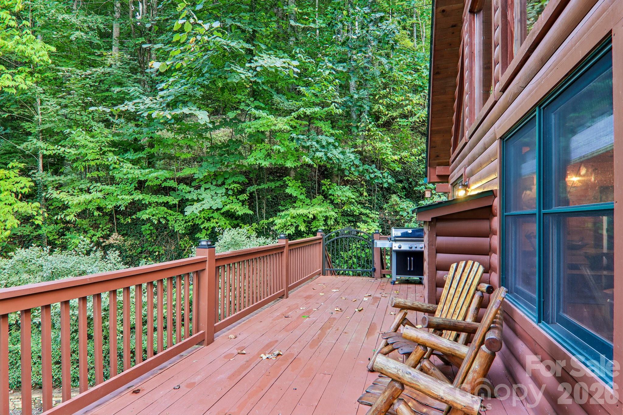 open deck with grill - 230 Forest Drive, Maggie Valley