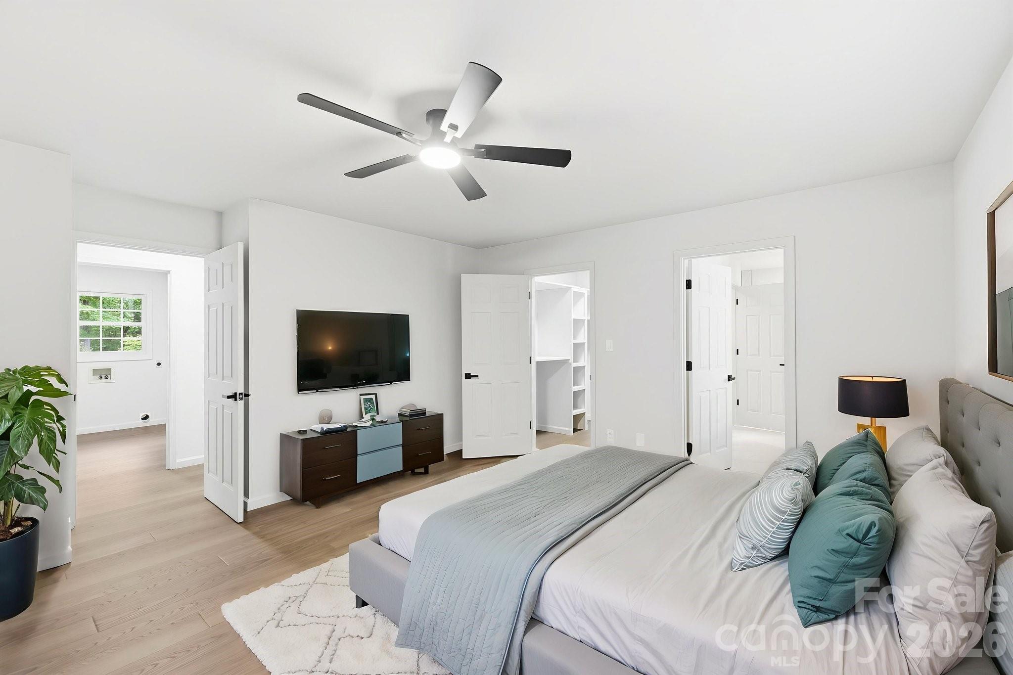 Master Bedroom Virtually Staged - 1079 Dupont Road, Hendersonville