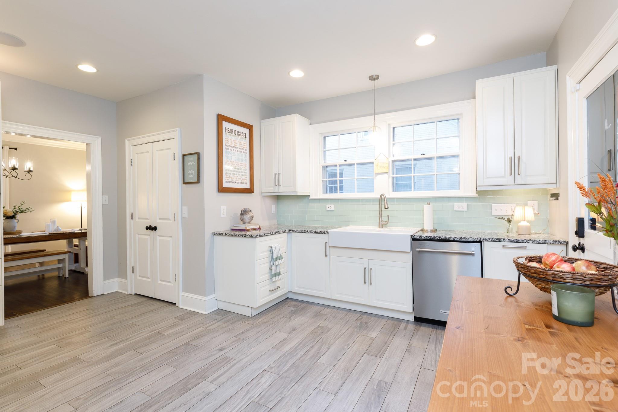 Large kitchen updated - next to dining and sunroom - 411 Dale Avenue, Gastonia