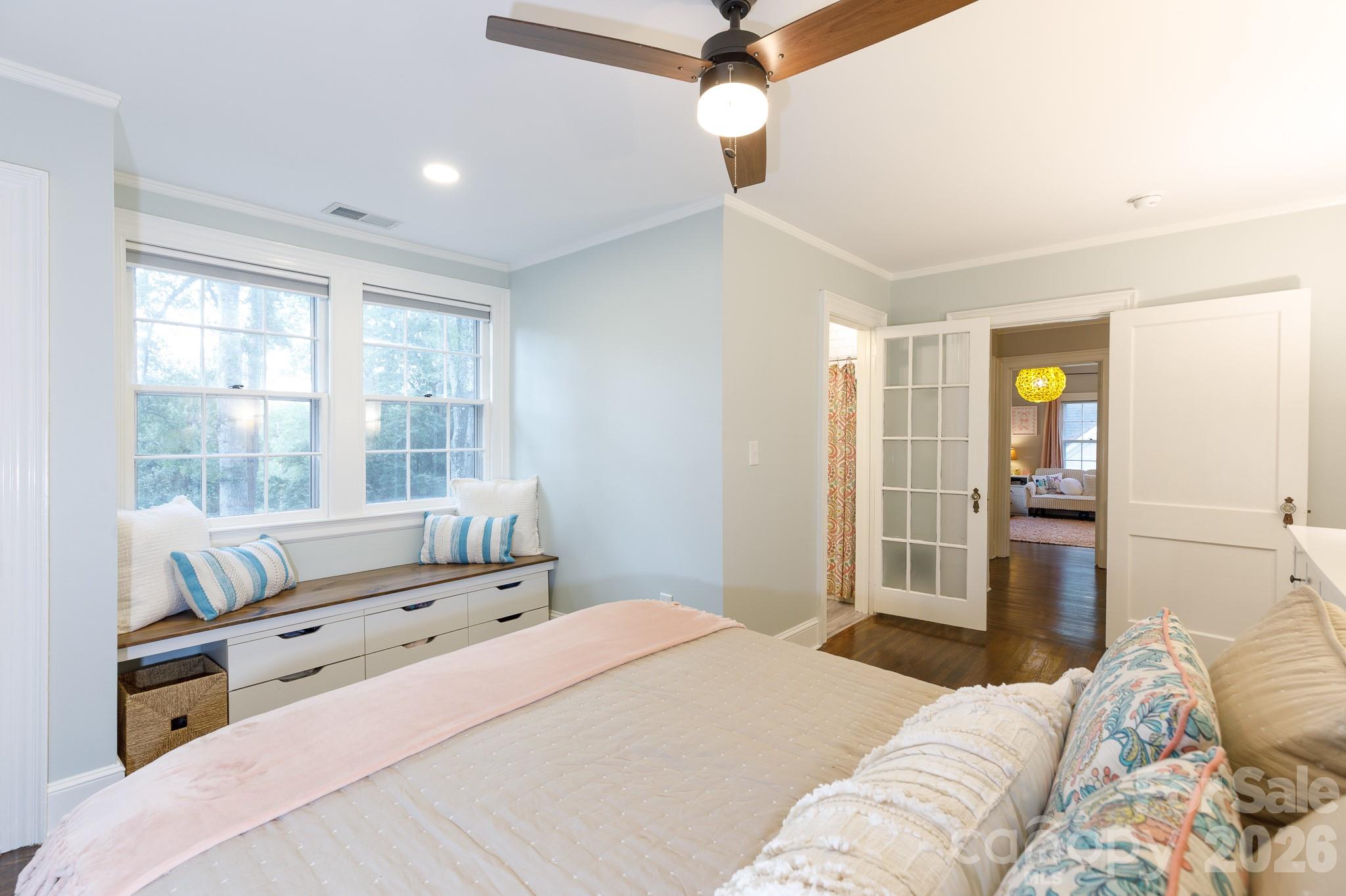 Primary bedroom 2 window seat storage - 411 Dale Avenue, Gastonia