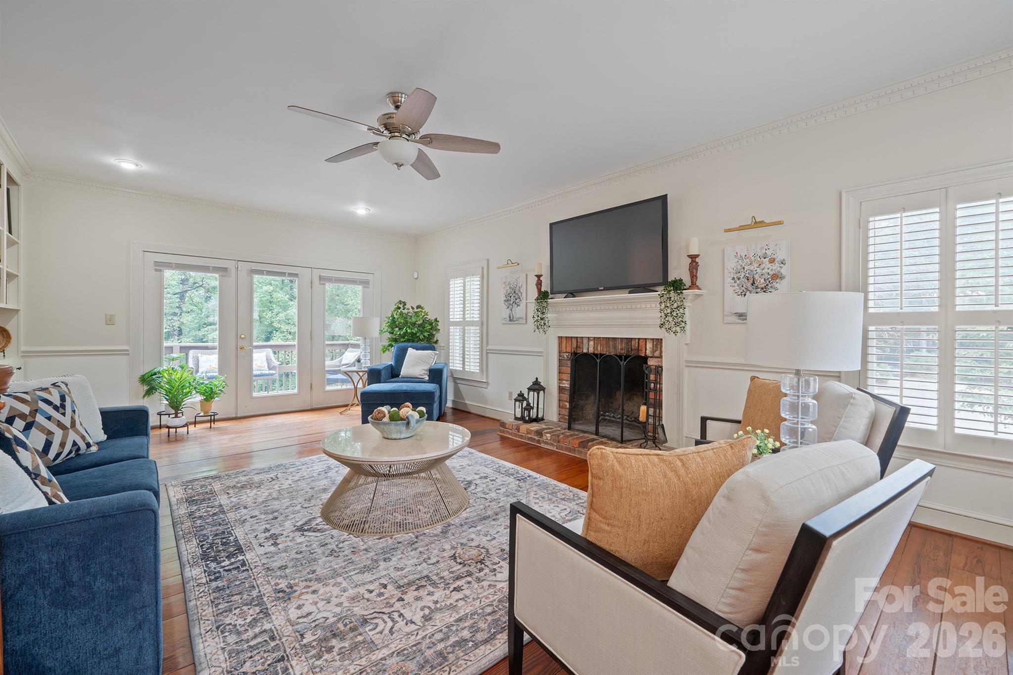 LR with fireplace - 2720 Steeplechase Road, Gastonia