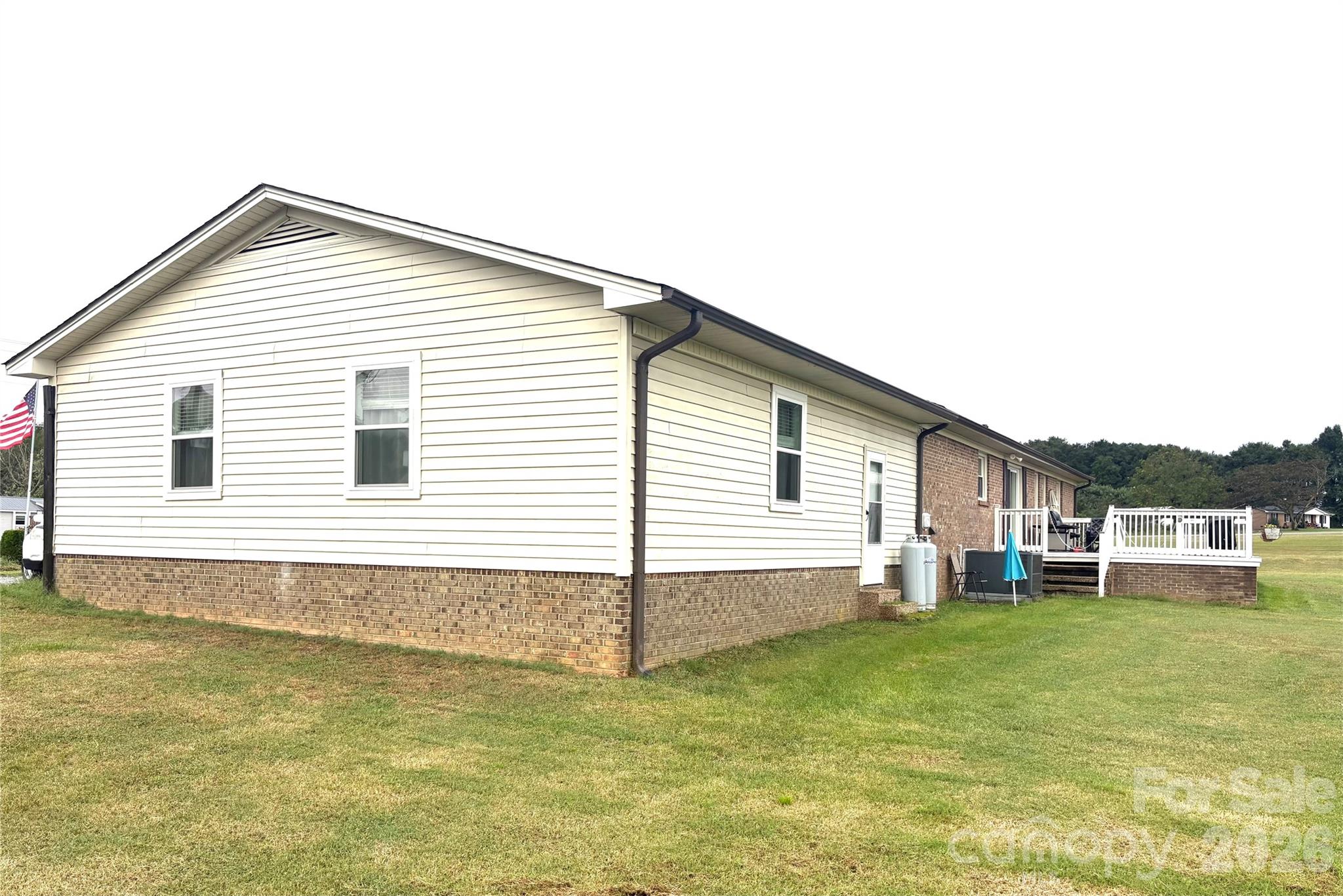 Back Yard Side View of Garage Area - 312 Old Belwood Road, Belwood