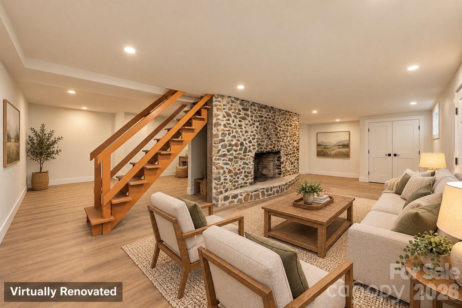 Virtually Staged and Finished Basement - 4355 Franklin Community Center Road, Salisbury