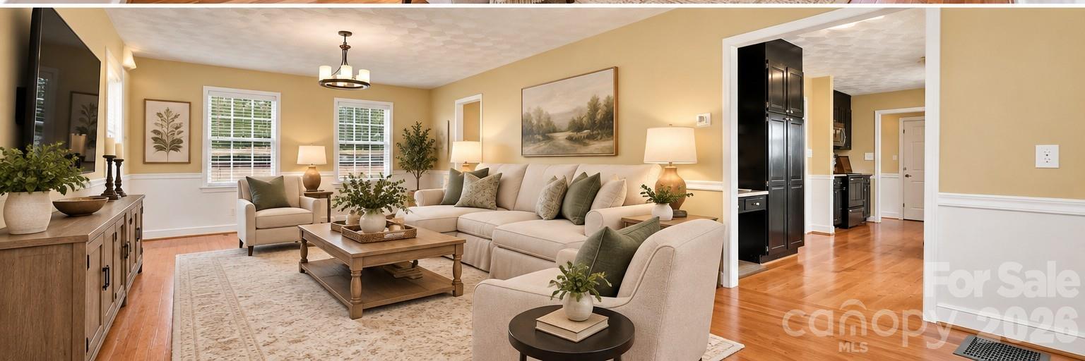 virtually staged living room - 4948 Betty Drive NE, Hickory
